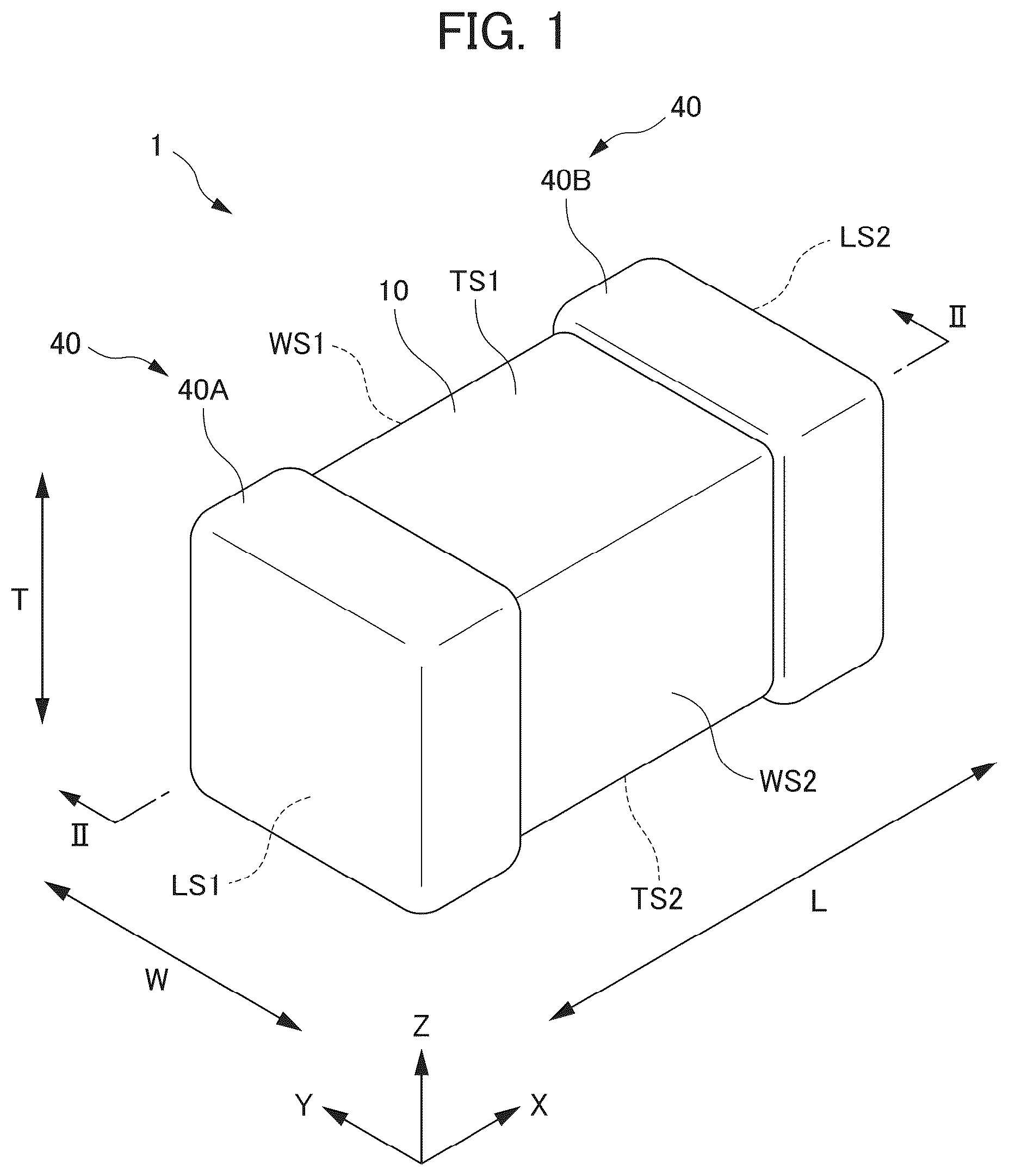 Patent US12315678 Figure 1 – Multilayer ceramic capacitor