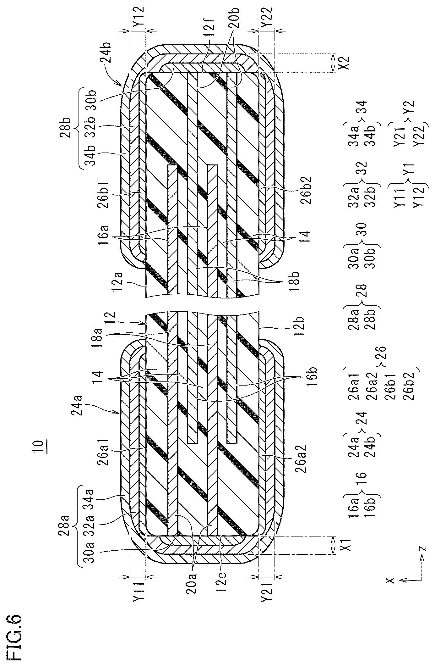 Patent US12315680 Figure 6 – Multilayer ceramic electronic component