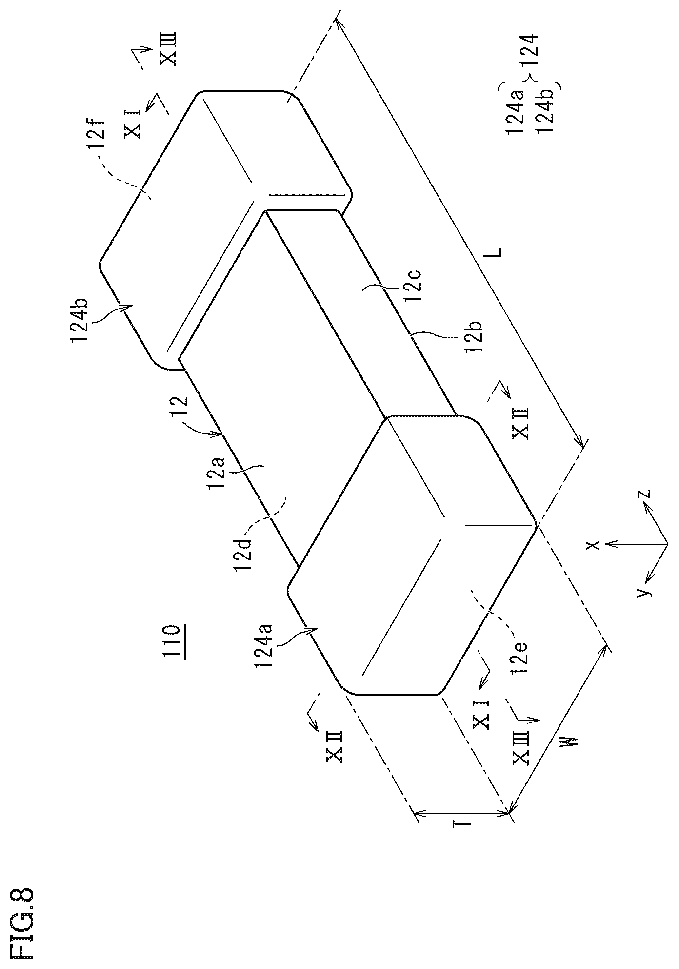 Patent US12315680 Figure 8 – Multilayer ceramic electronic component