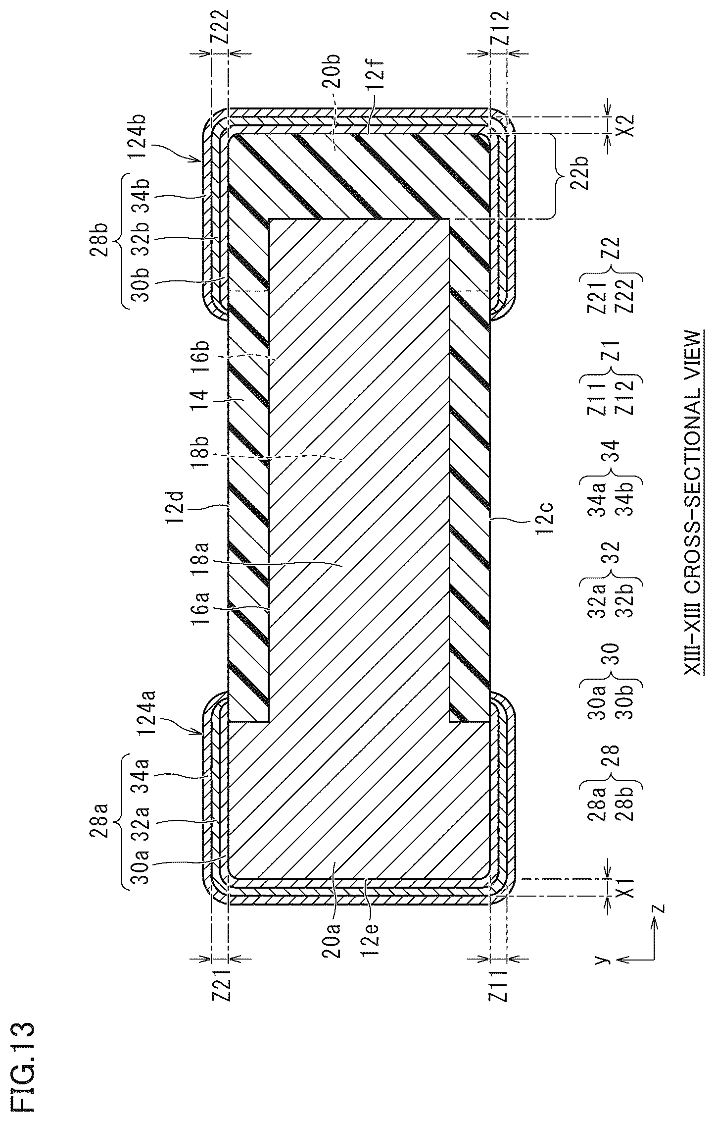 Patent US12315680 Figure 13 – Multilayer ceramic electronic component