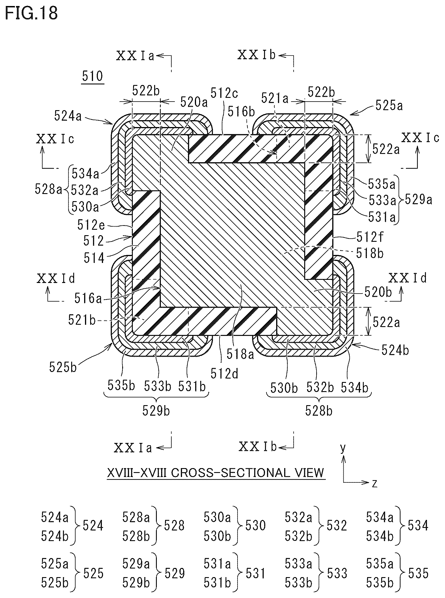 Patent US12315680 Figure 18 – Multilayer ceramic electronic component