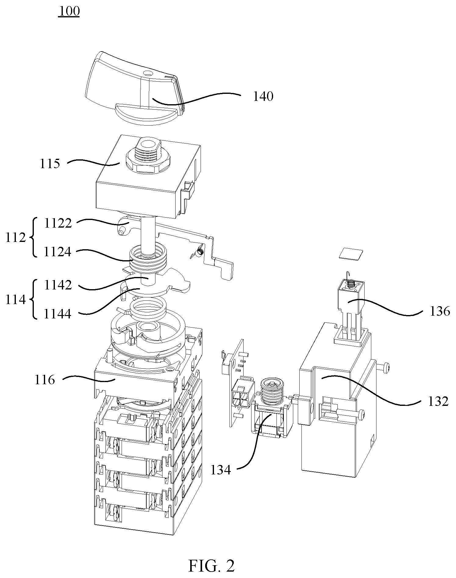Patent US12315687 Figure 2 – Rotary switch