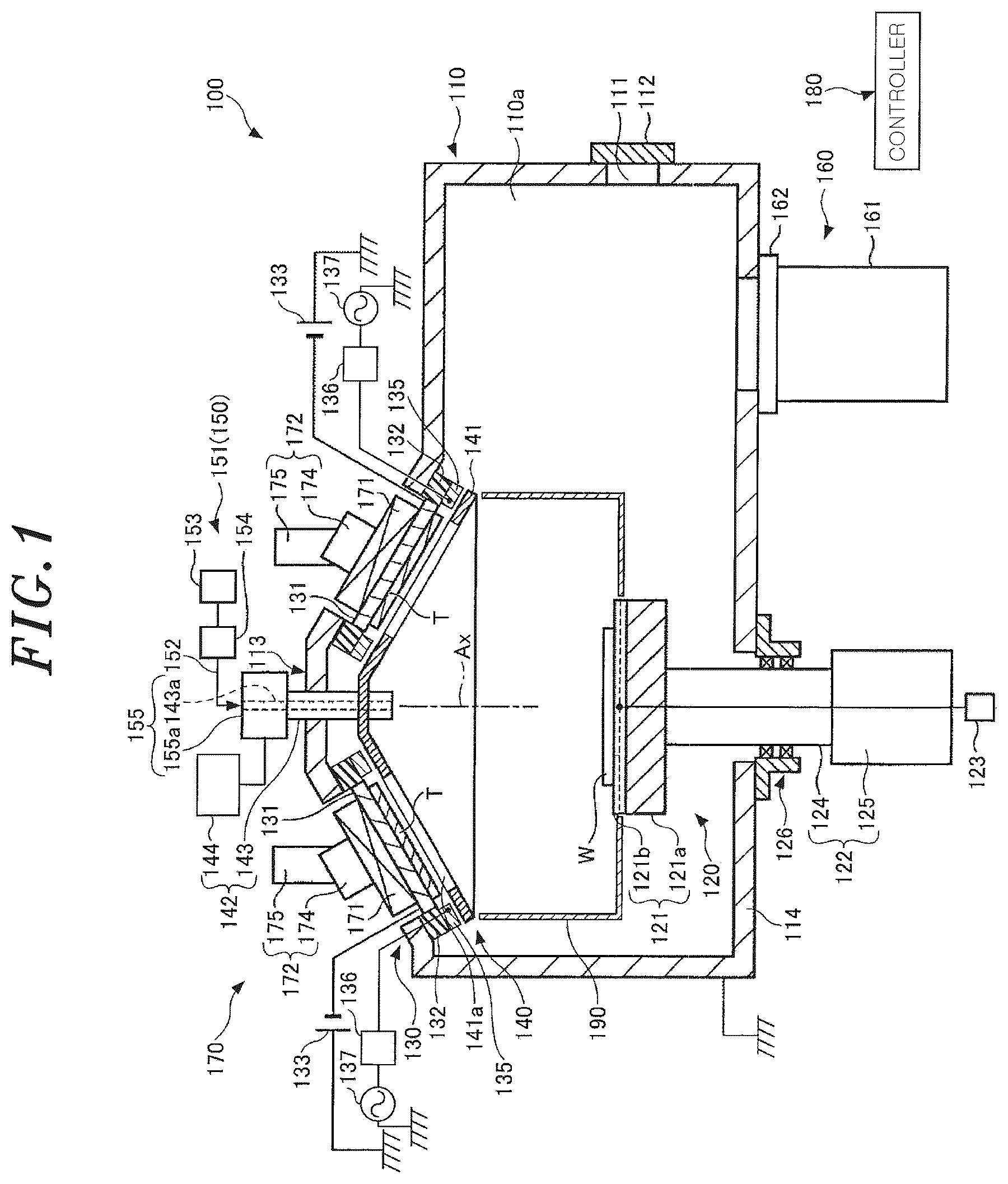 Patent US12315701 Figure 1 – Film forming apparatus