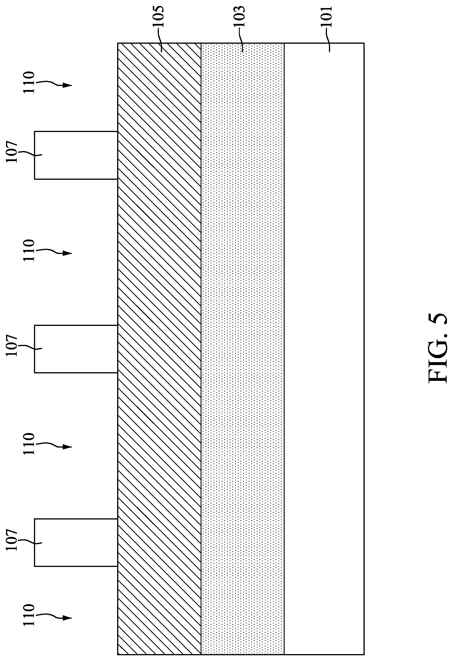 Patent US12315725 Figure 5 – Method for preparing semiconductor device structure having features of different depths