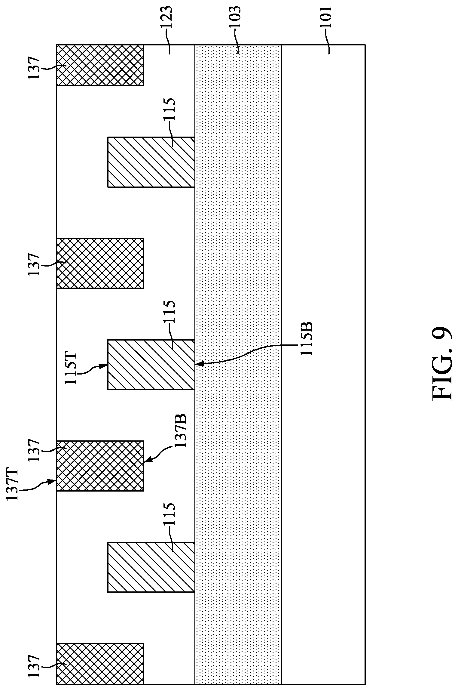 Patent US12315725 Figure 9 – Method for preparing semiconductor device structure having features of different depths