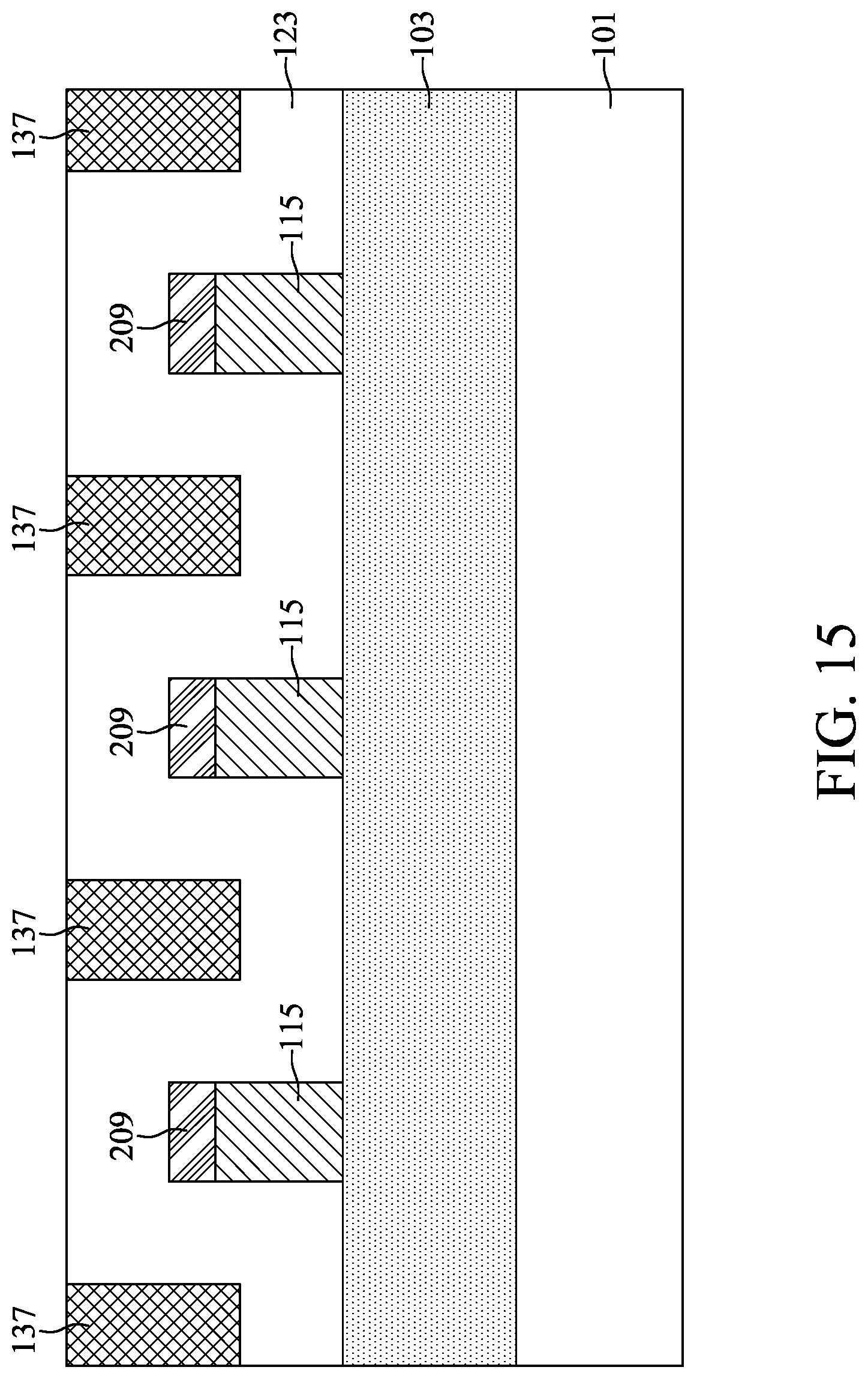 Patent US12315725 Figure 15 – Method for preparing semiconductor device structure having features of different depths