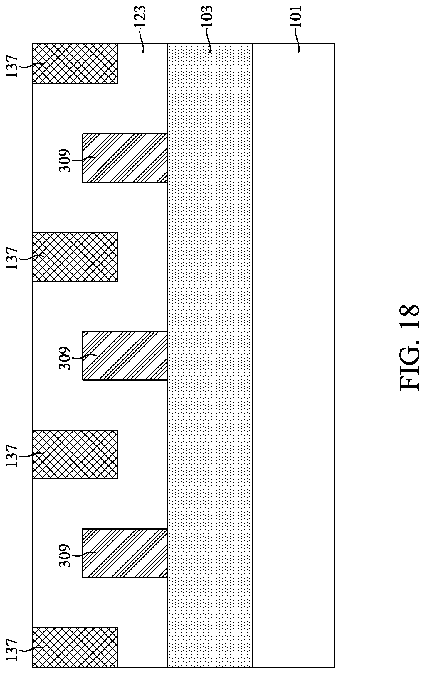 Patent US12315725 Figure 18 – Method for preparing semiconductor device structure having features of different depths