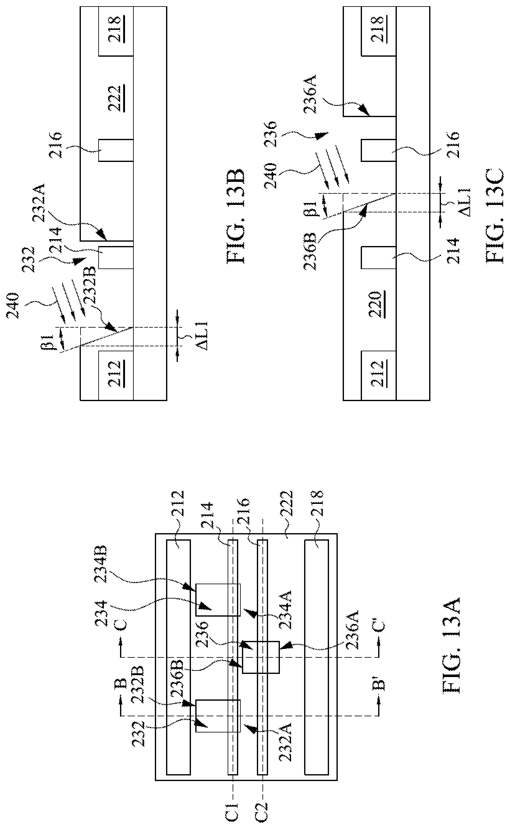 Patent US12315737 Figure 13 – Feature patterning using pitch relaxation and directional end-pushing with ion bombardment