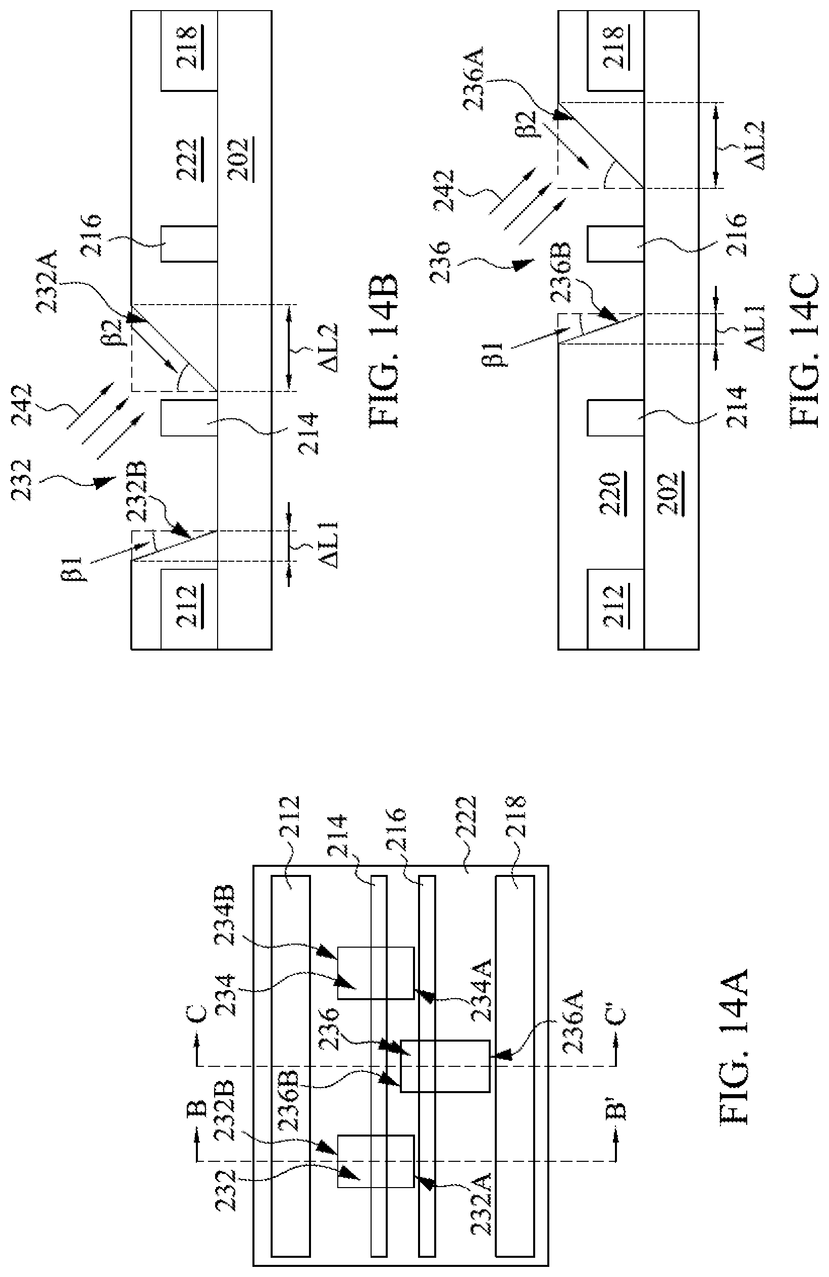 Patent US12315737 Figure 14 – Feature patterning using pitch relaxation and directional end-pushing with ion bombardment