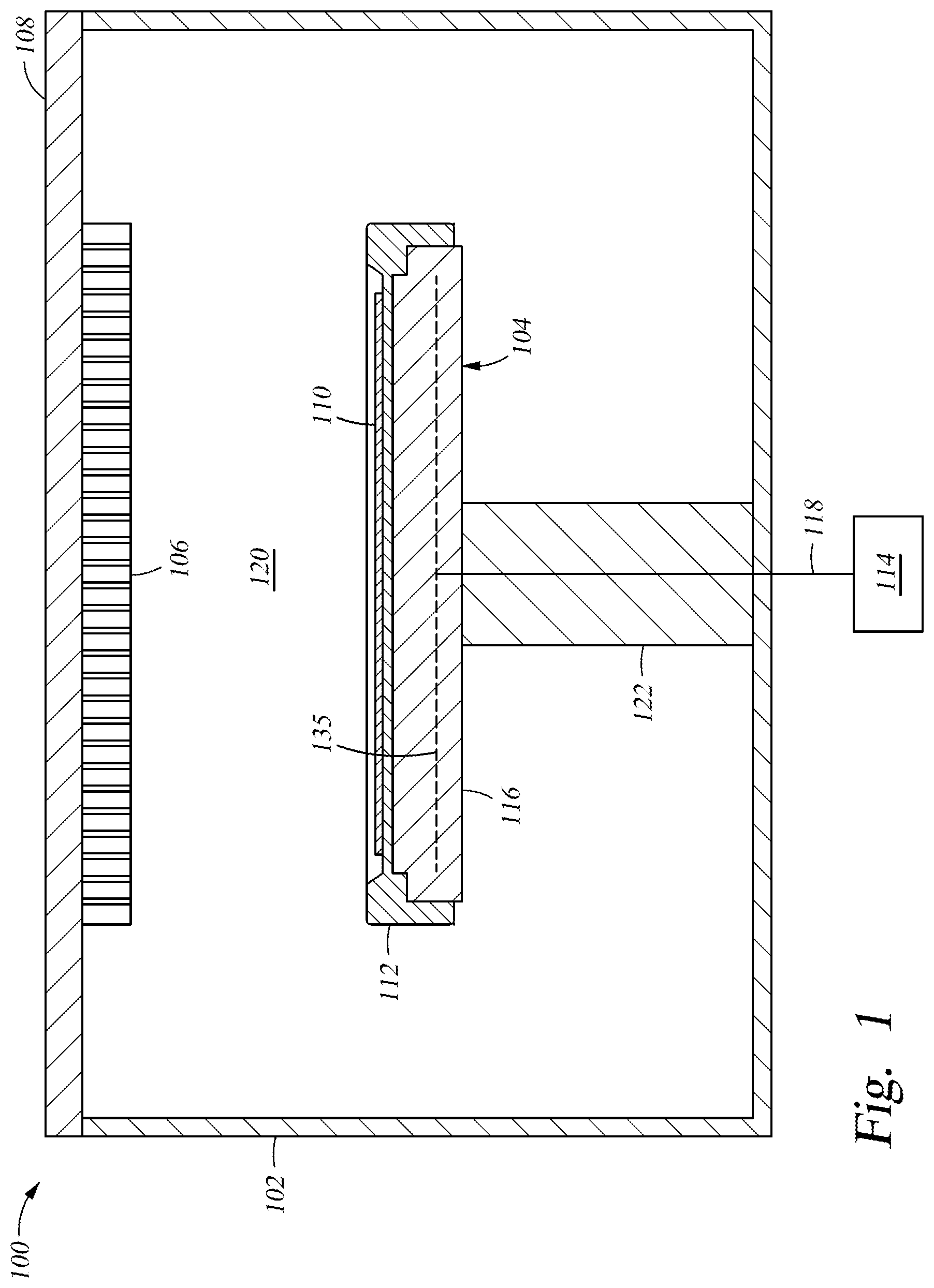 Patent US12315745 Figure 1 – Heater cover plate for uniformity improvement