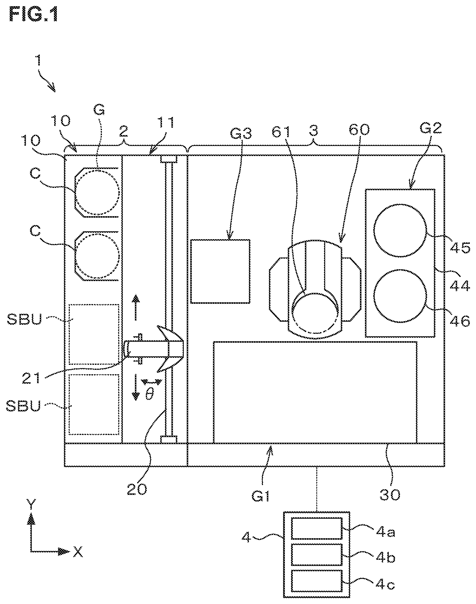 Patent US12315752 Figure 1 – Substrate treatment apparatus and transfer schedule creation method