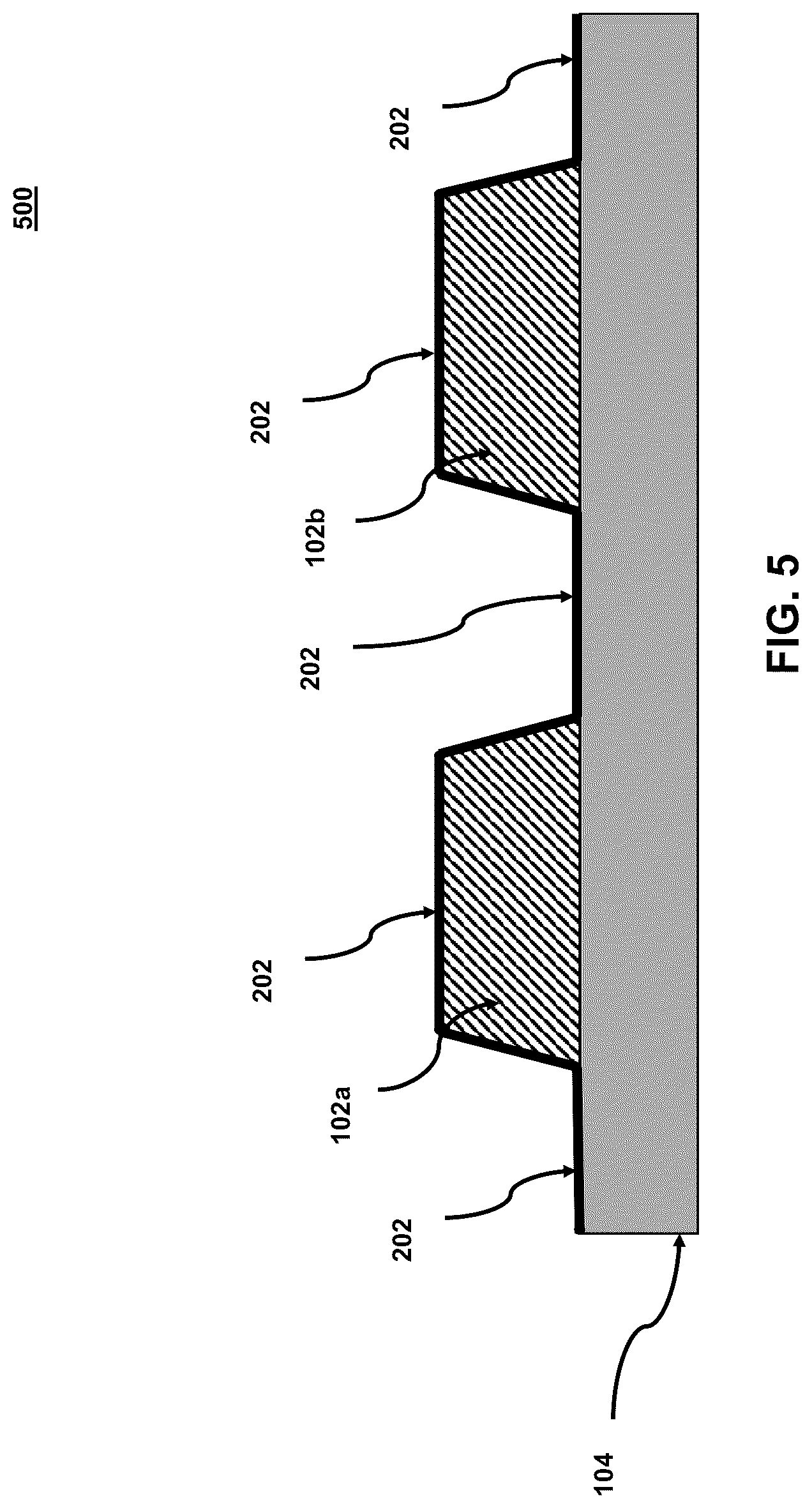 Patent US12315762 Figure 5 – Self-aligned lines and methods for fabricating the same