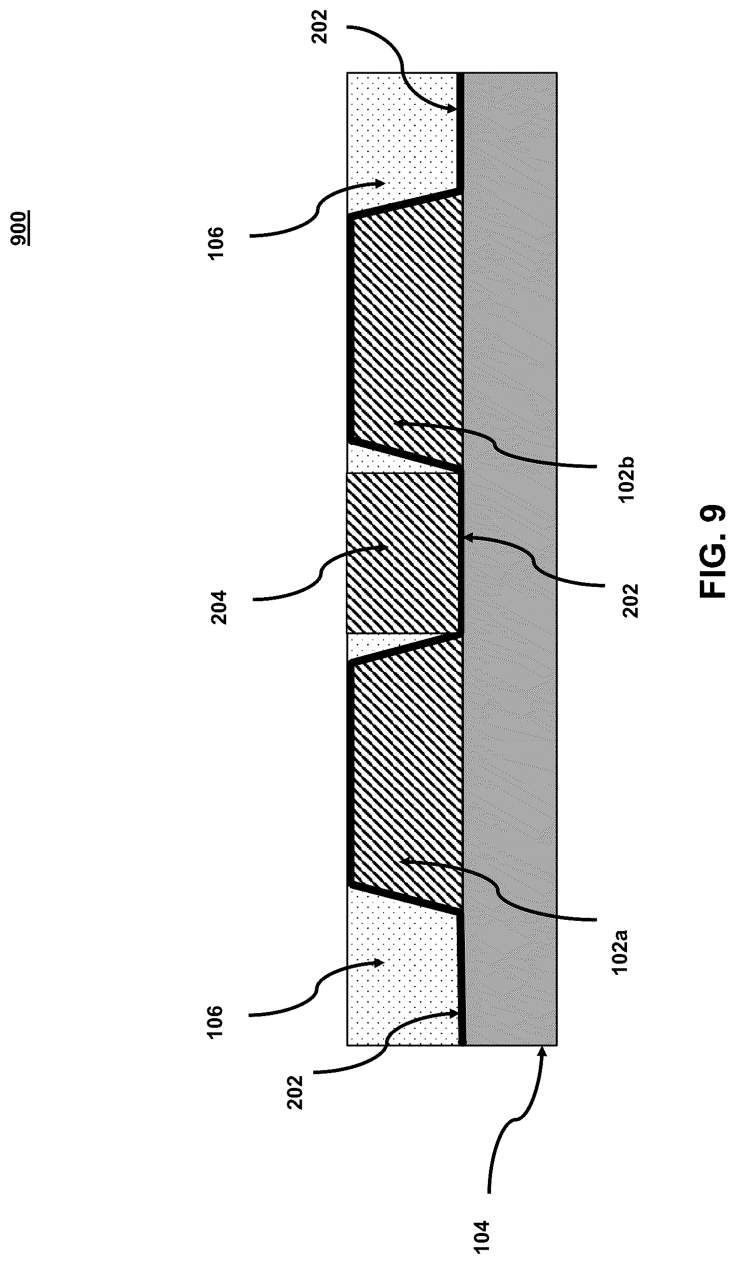 Patent US12315762 Figure 9 – Self-aligned lines and methods for fabricating the same