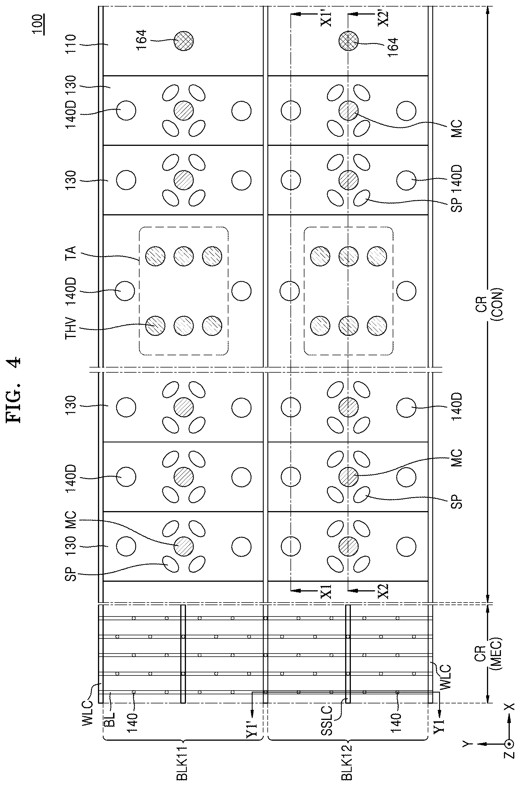 Patent US12315763 Figure 4 – Three-dimensional memory device and method of making thereof using sacrificial carbon-containing barrier film