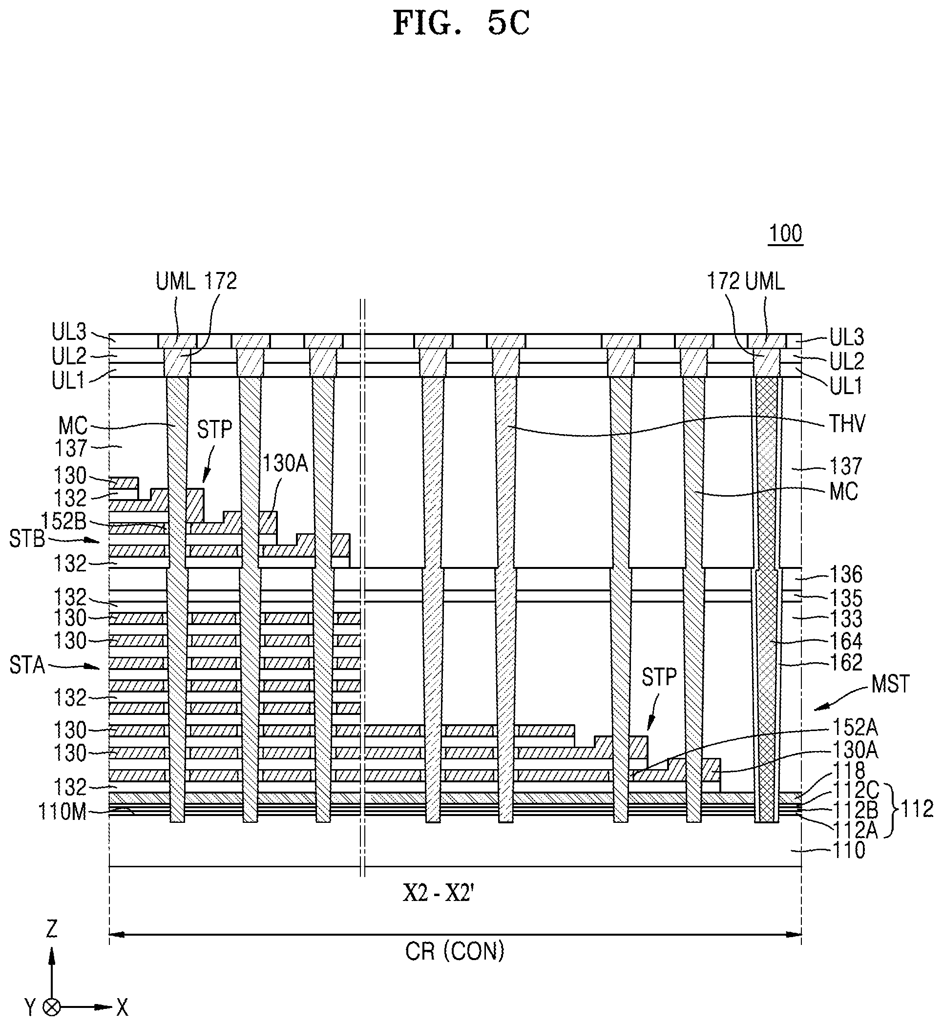 Patent US12315763 Figure 7 – Three-dimensional memory device and method of making thereof using sacrificial carbon-containing barrier film