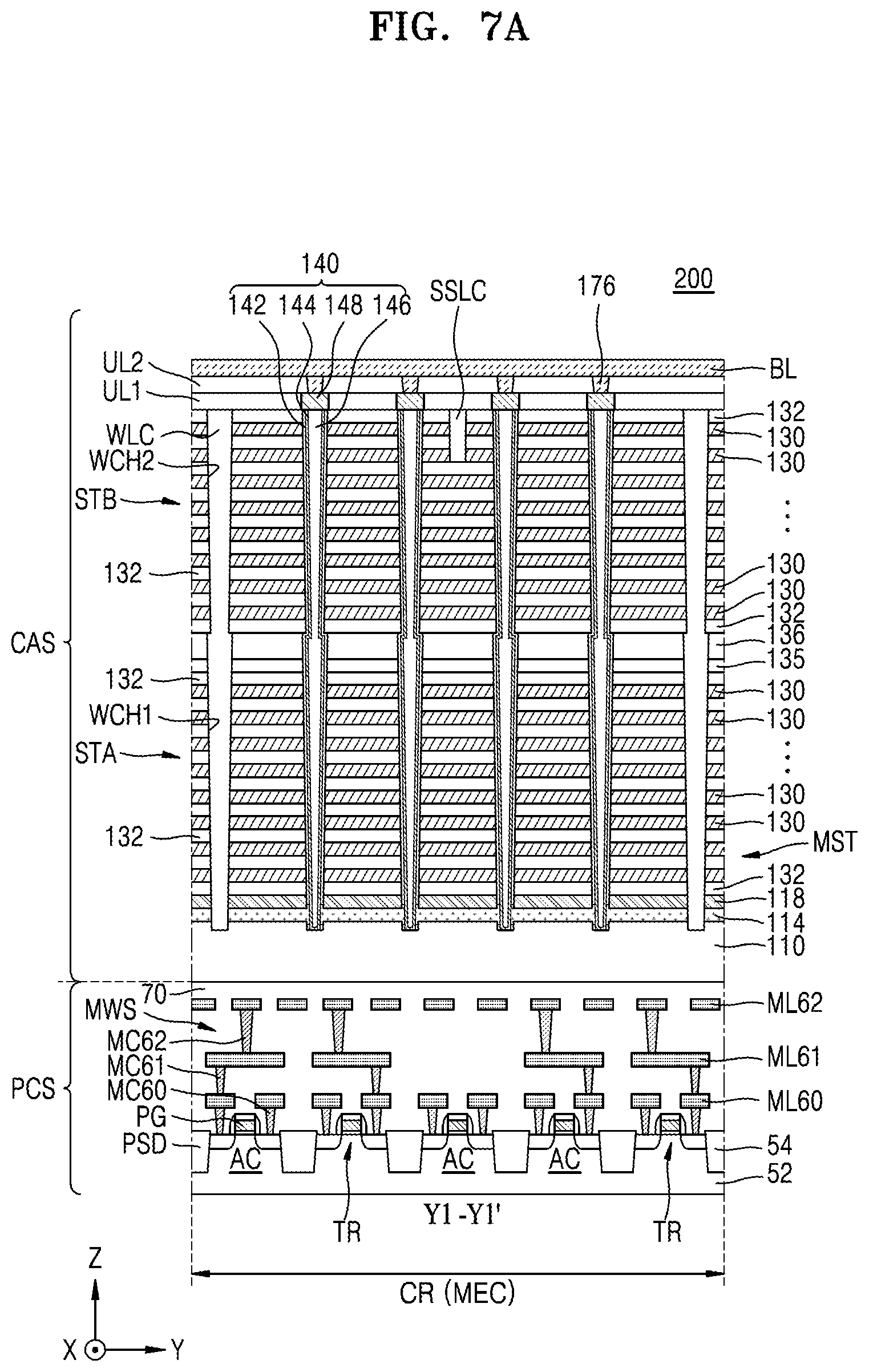 Patent US12315763 Figure 10 – Three-dimensional memory device and method of making thereof using sacrificial carbon-containing barrier film