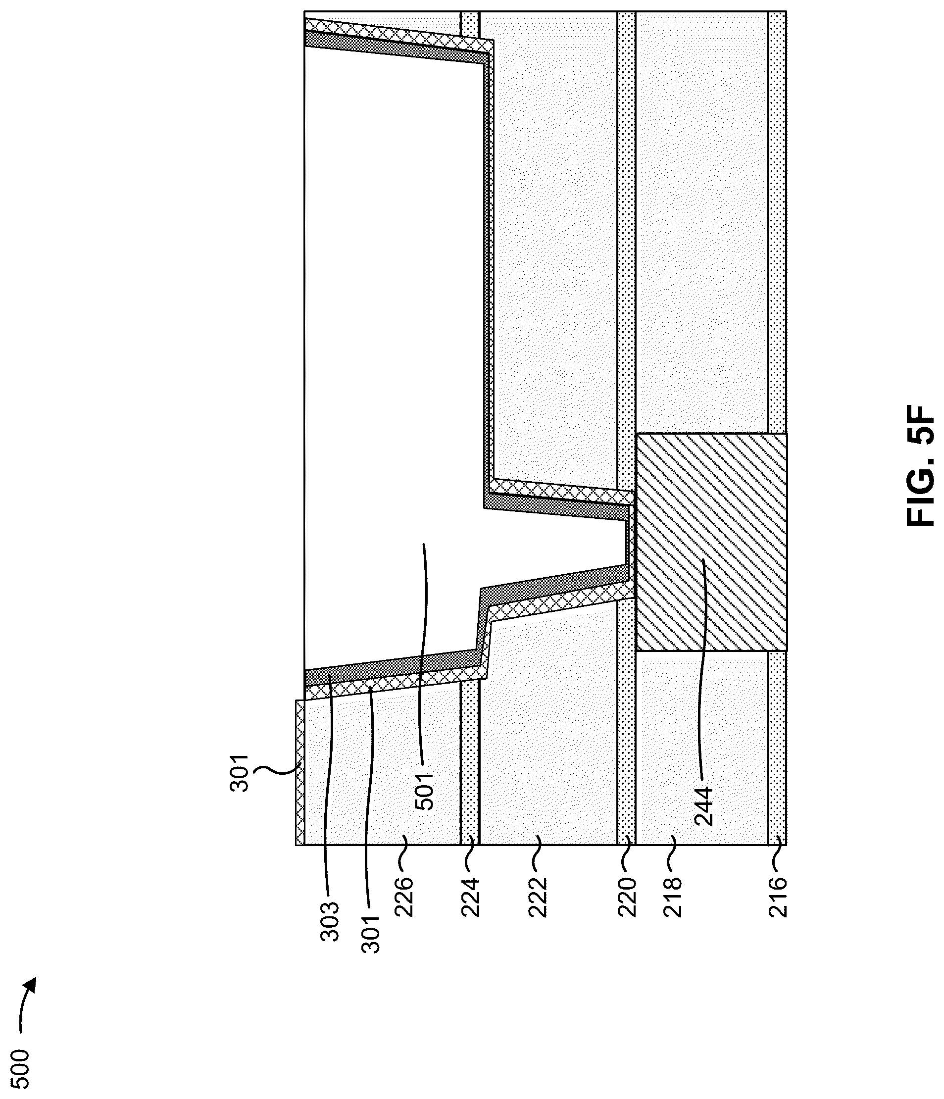 Patent US12315764 Figure 11 – Conductive structures with barriers and liners of varying thicknesses