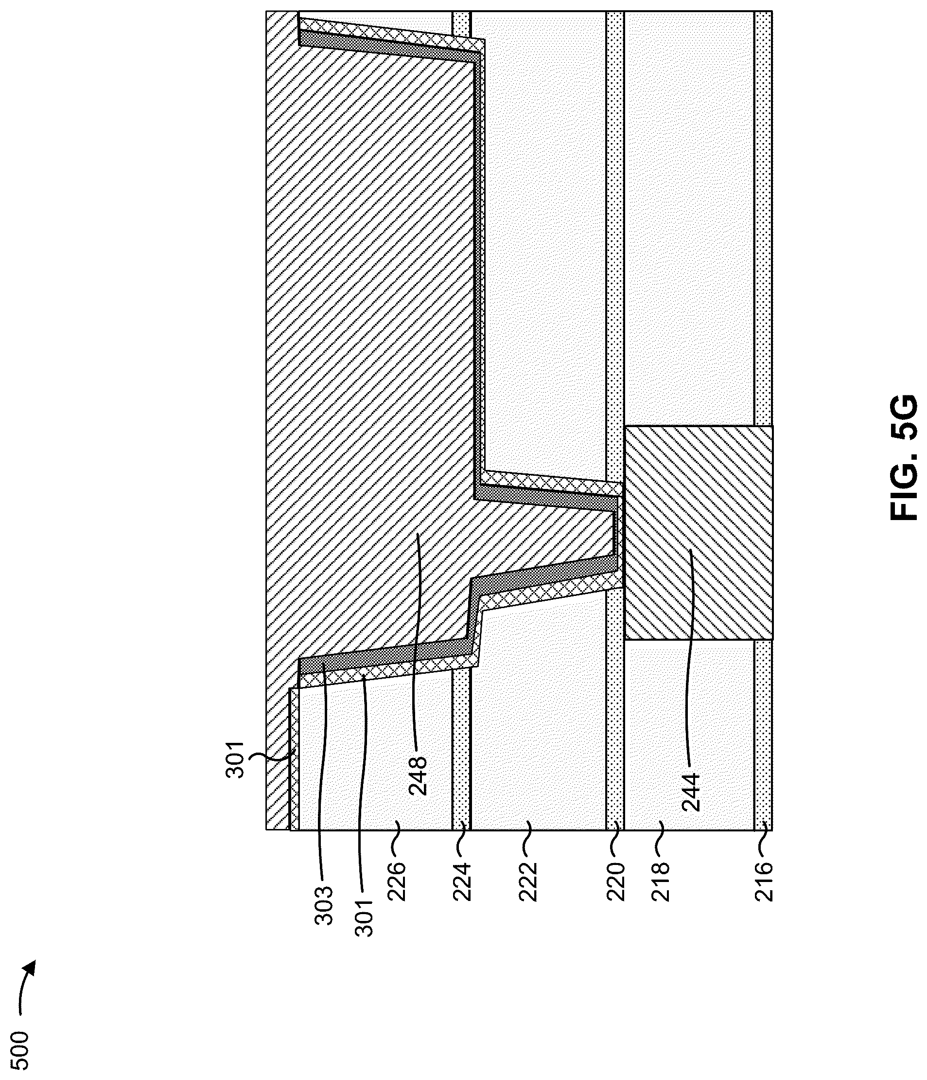 Patent US12315764 Figure 12 – Conductive structures with barriers and liners of varying thicknesses