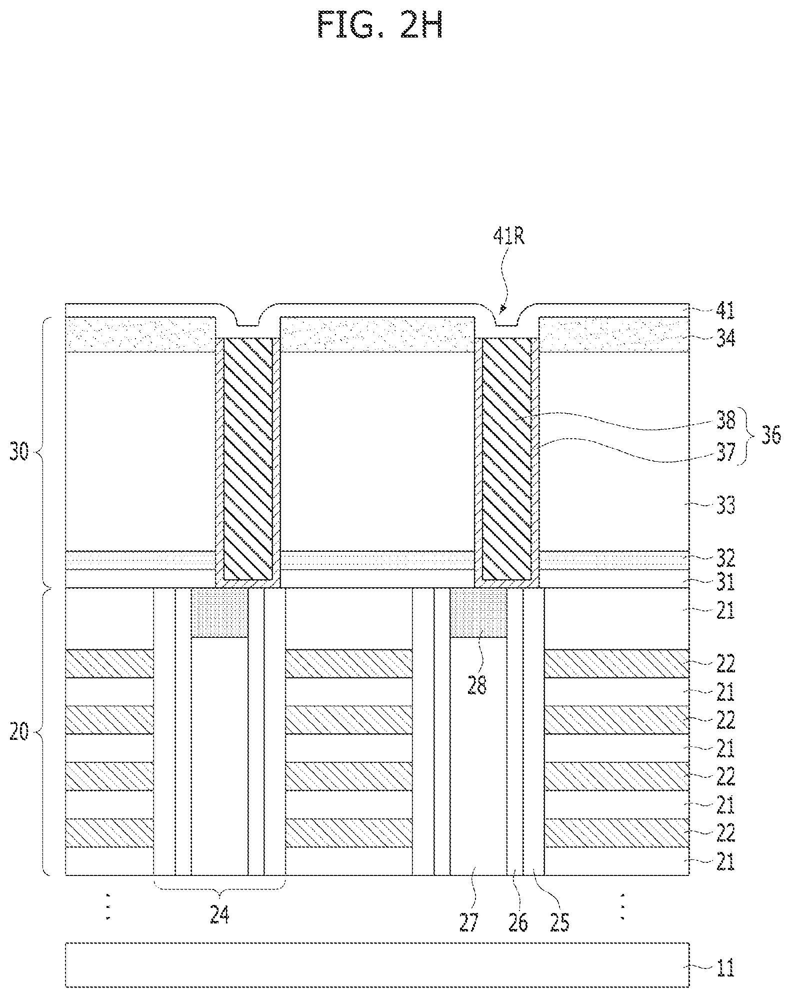 Patent US12315766 Figure 9 – Semiconductor device including spacer layer contacting bit line bottom sidewalls
