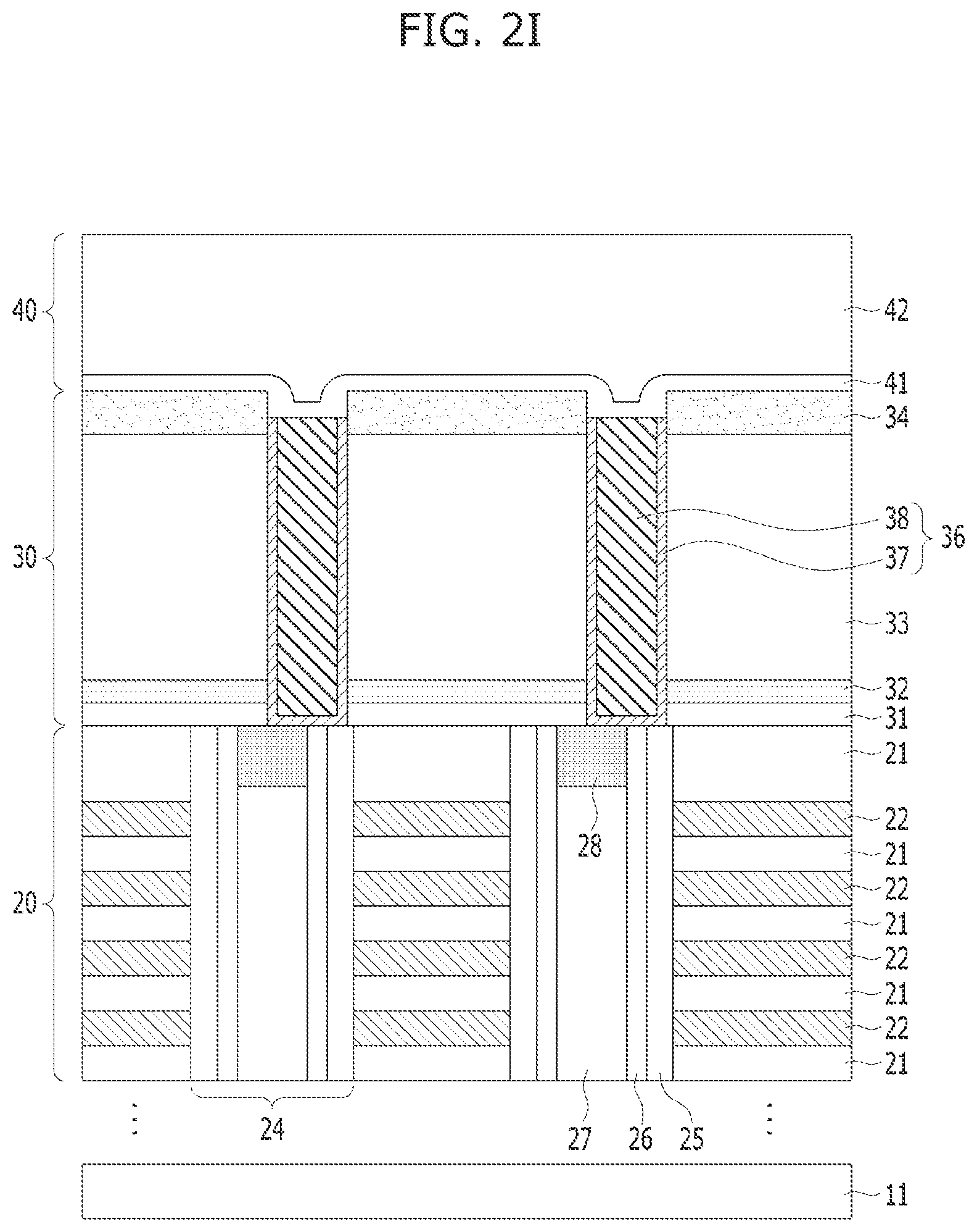 Patent US12315766 Figure 10 – Semiconductor device including spacer layer contacting bit line bottom sidewalls