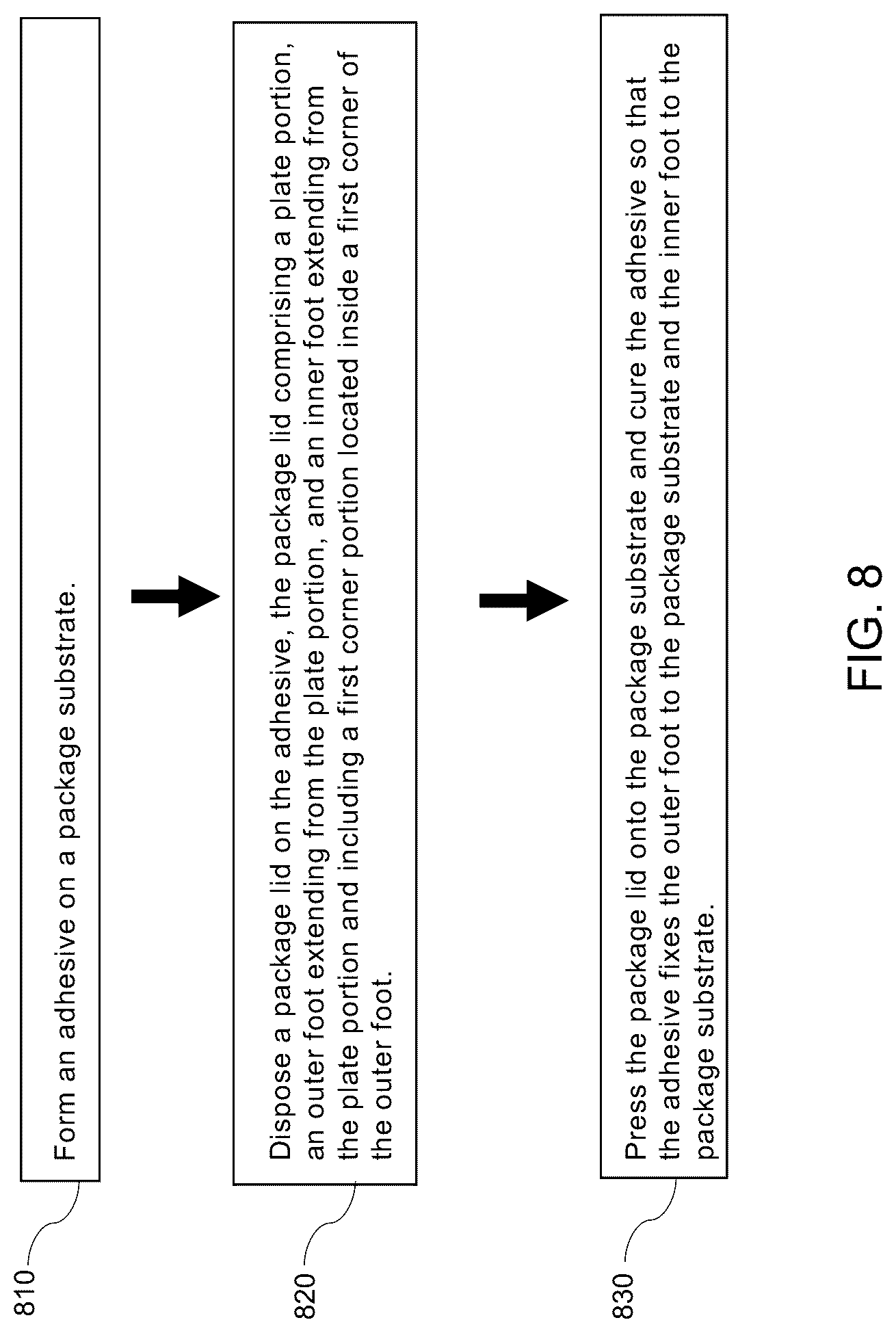 Patent US12315768 Figure 17 – Package assembly including lid with additional stress mitigating feet and methods of making the same