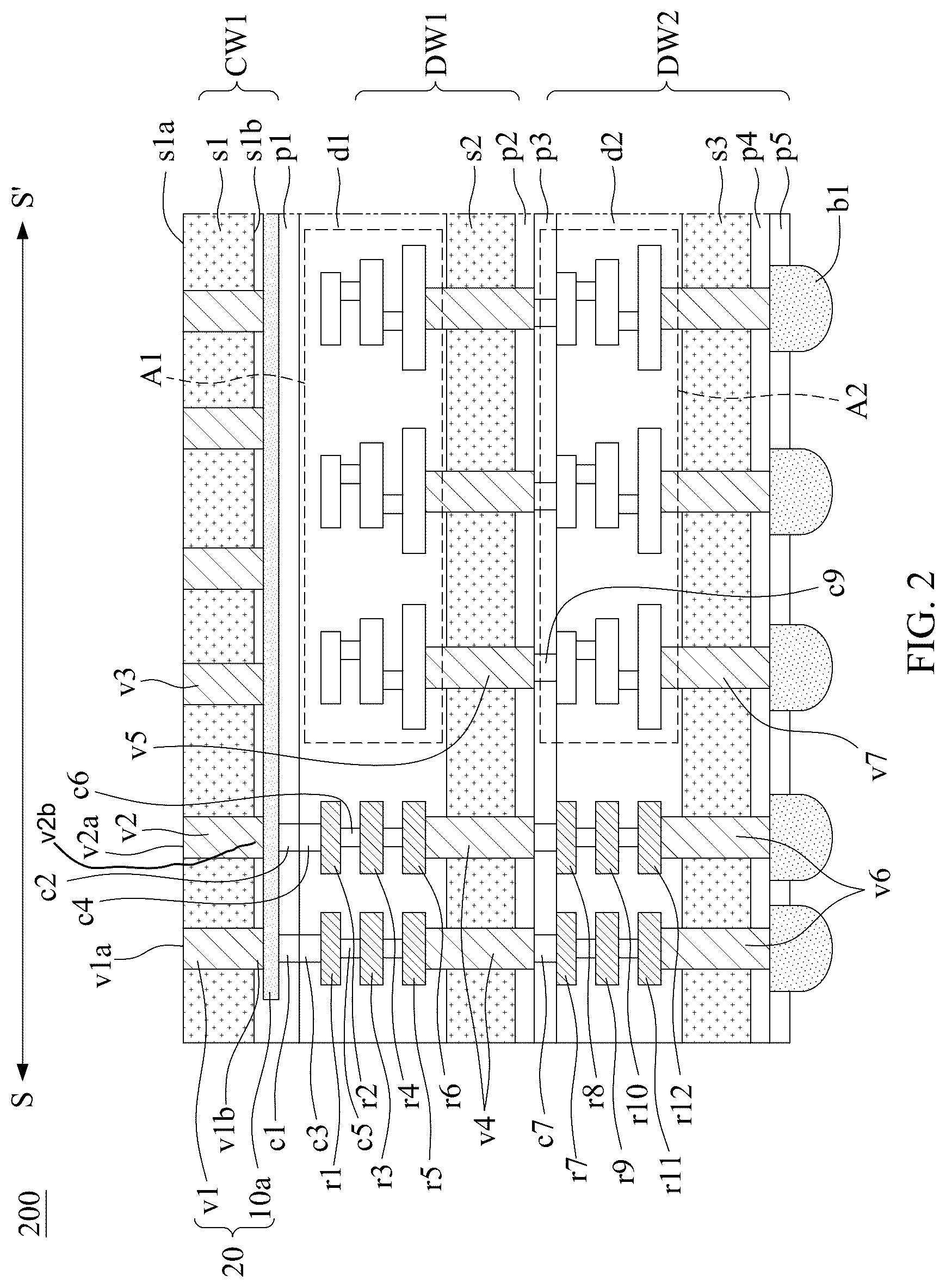 Patent US12315774 Figure 3 – Semiconductor structure having heat dissipation structure