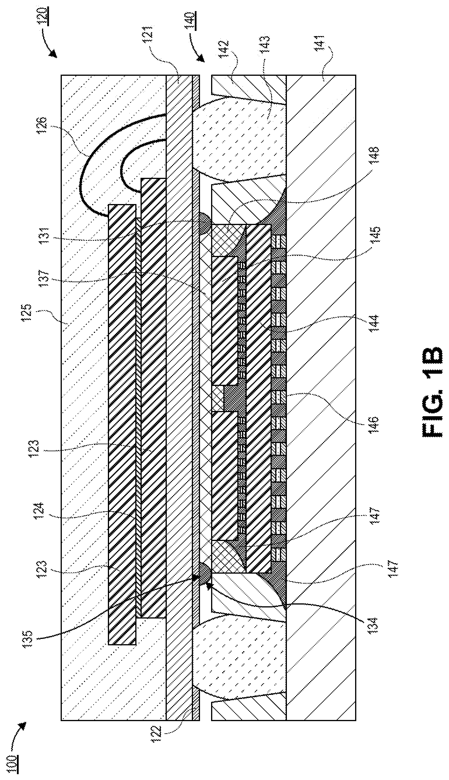 Patent US12315777 Figure 2 – Microelectronics package comprising a package-on-package (POP) architecture with inkjet barrier material for controlling bondline thickness and POP adhesive keep out zone