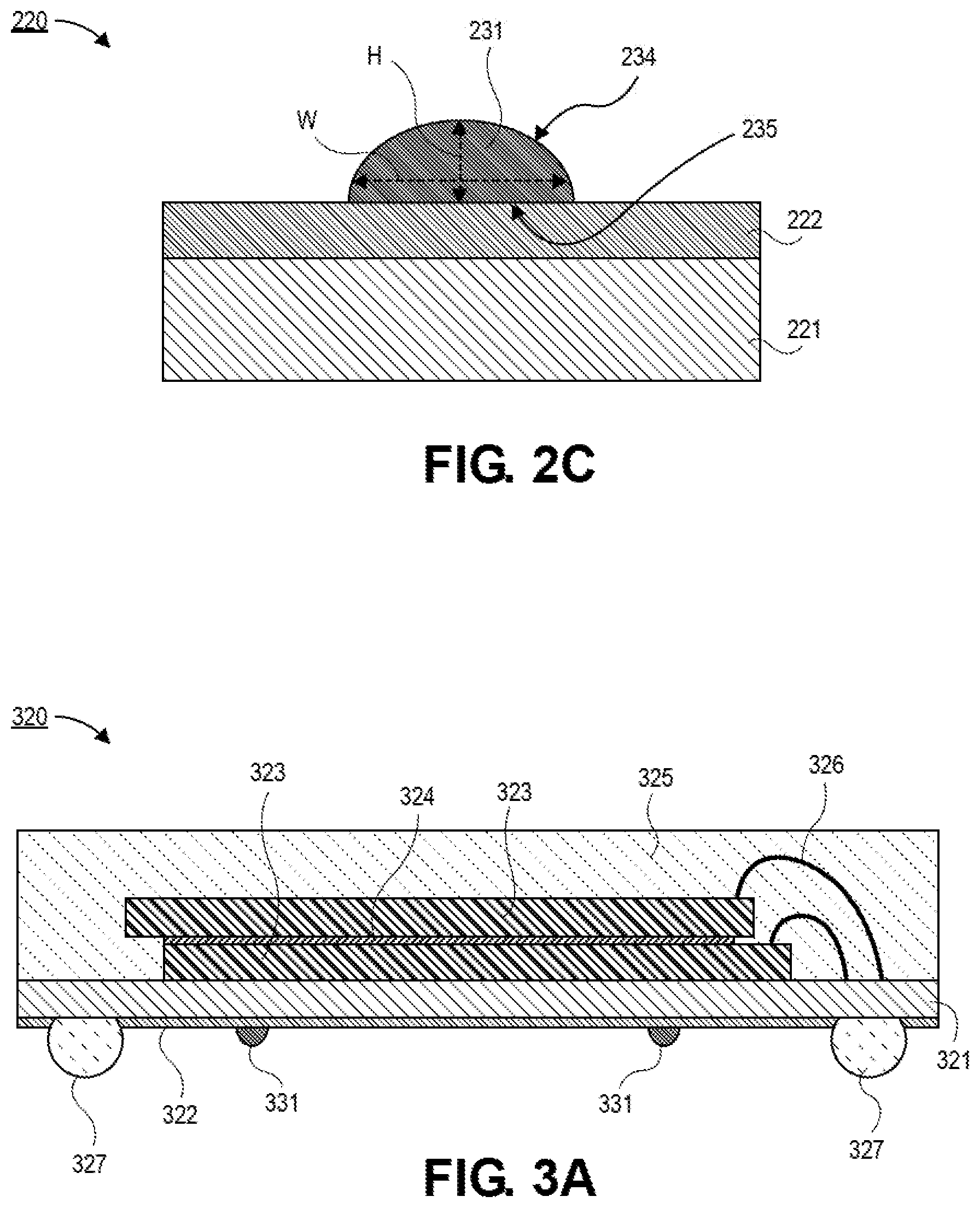 Patent US12315777 Figure 5 – Microelectronics package comprising a package-on-package (POP) architecture with inkjet barrier material for controlling bondline thickness and POP adhesive keep out zone