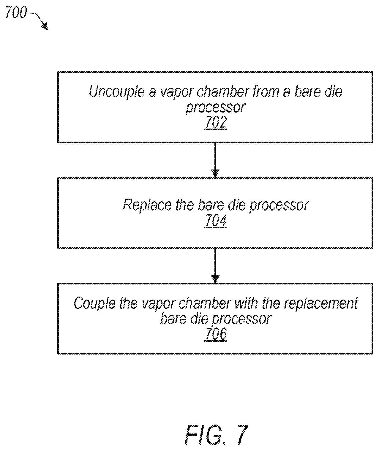 Patent US12315779 Figure 8 – Vapor chamber heat spreader for bare die processors
