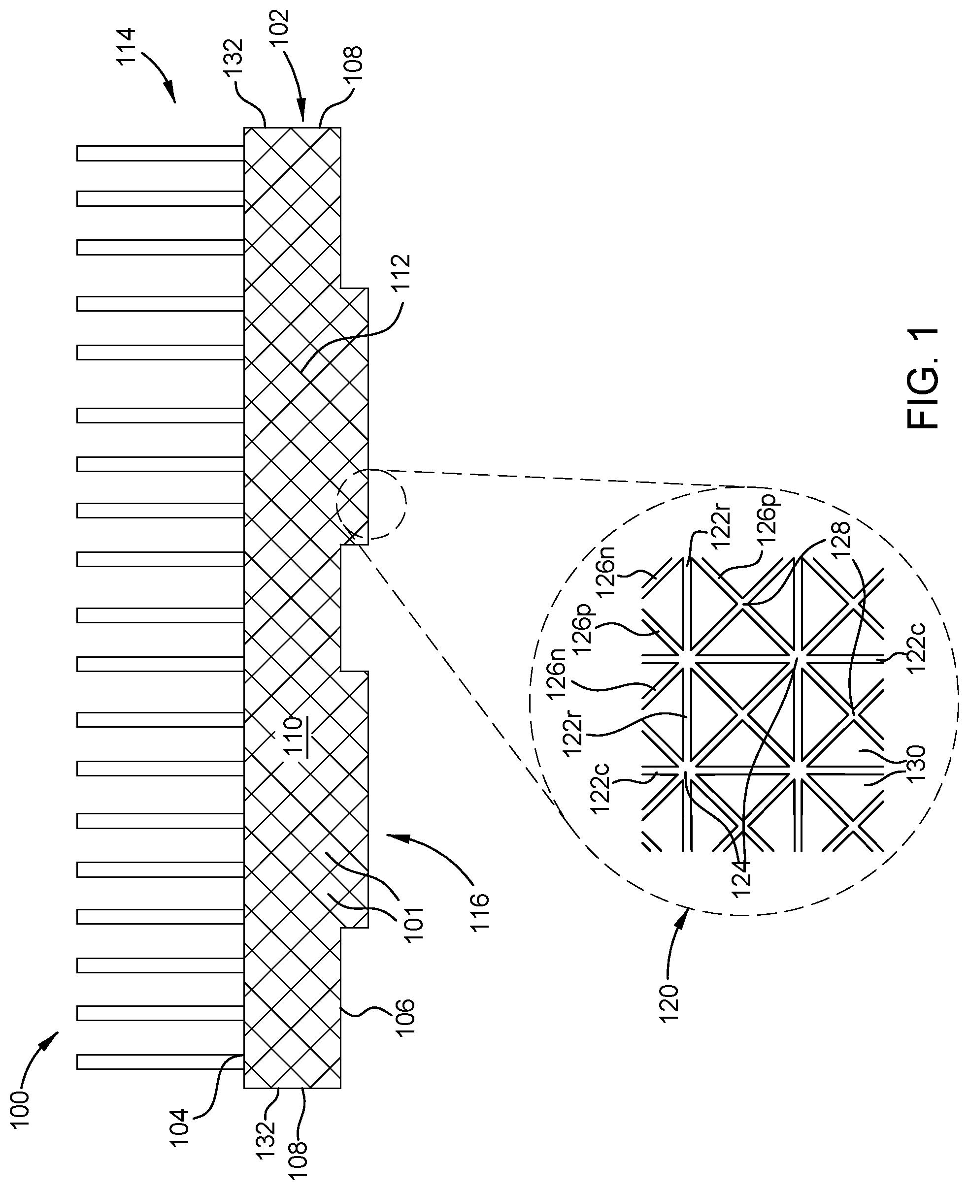 Patent US12315781 — Heat spreader for a semiconductor package — Figure 1