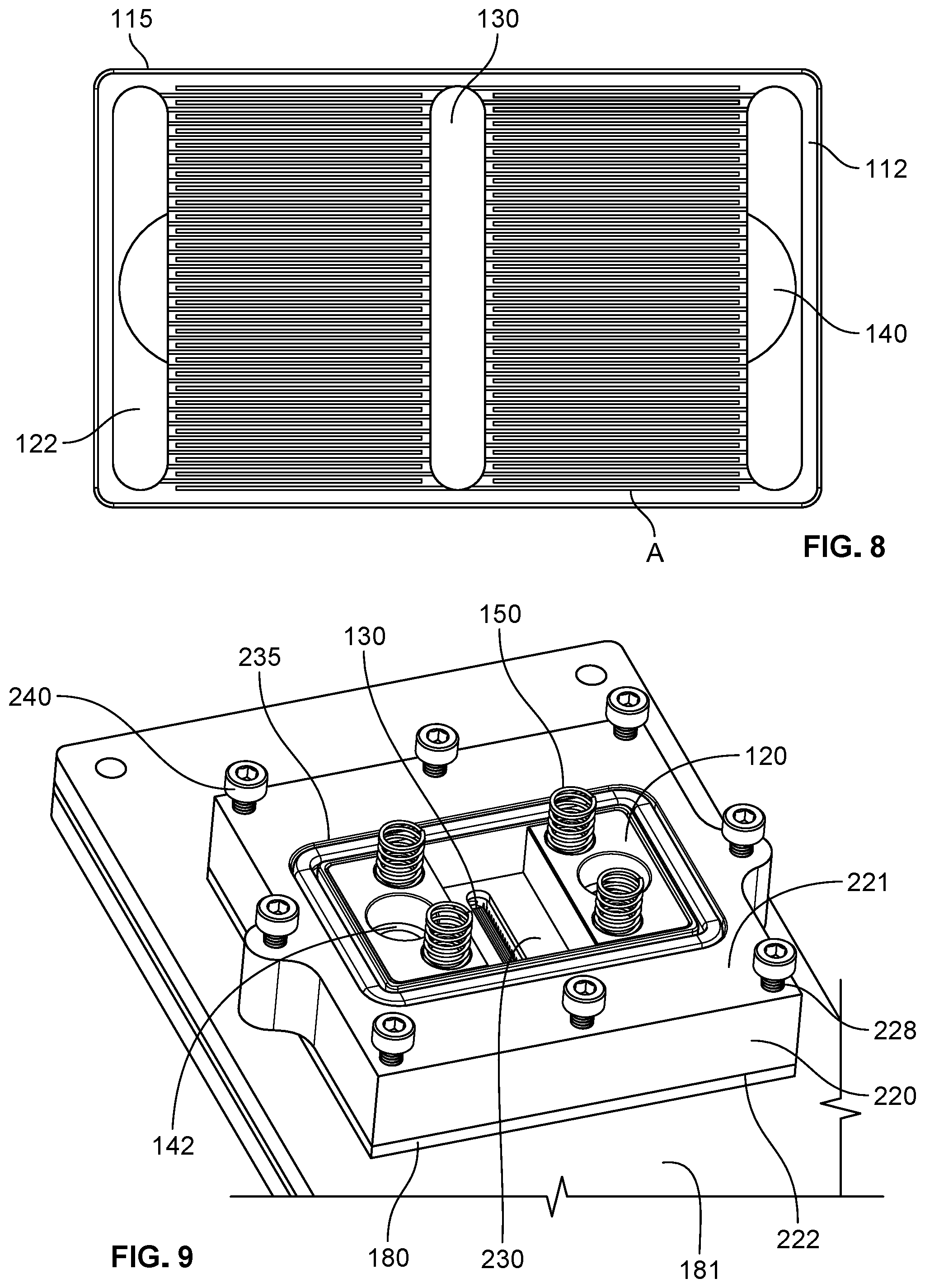 Patent US12315782 Figure 6 – Spring loaded compliant coolant distribution manifold for direct liquid cooled modules