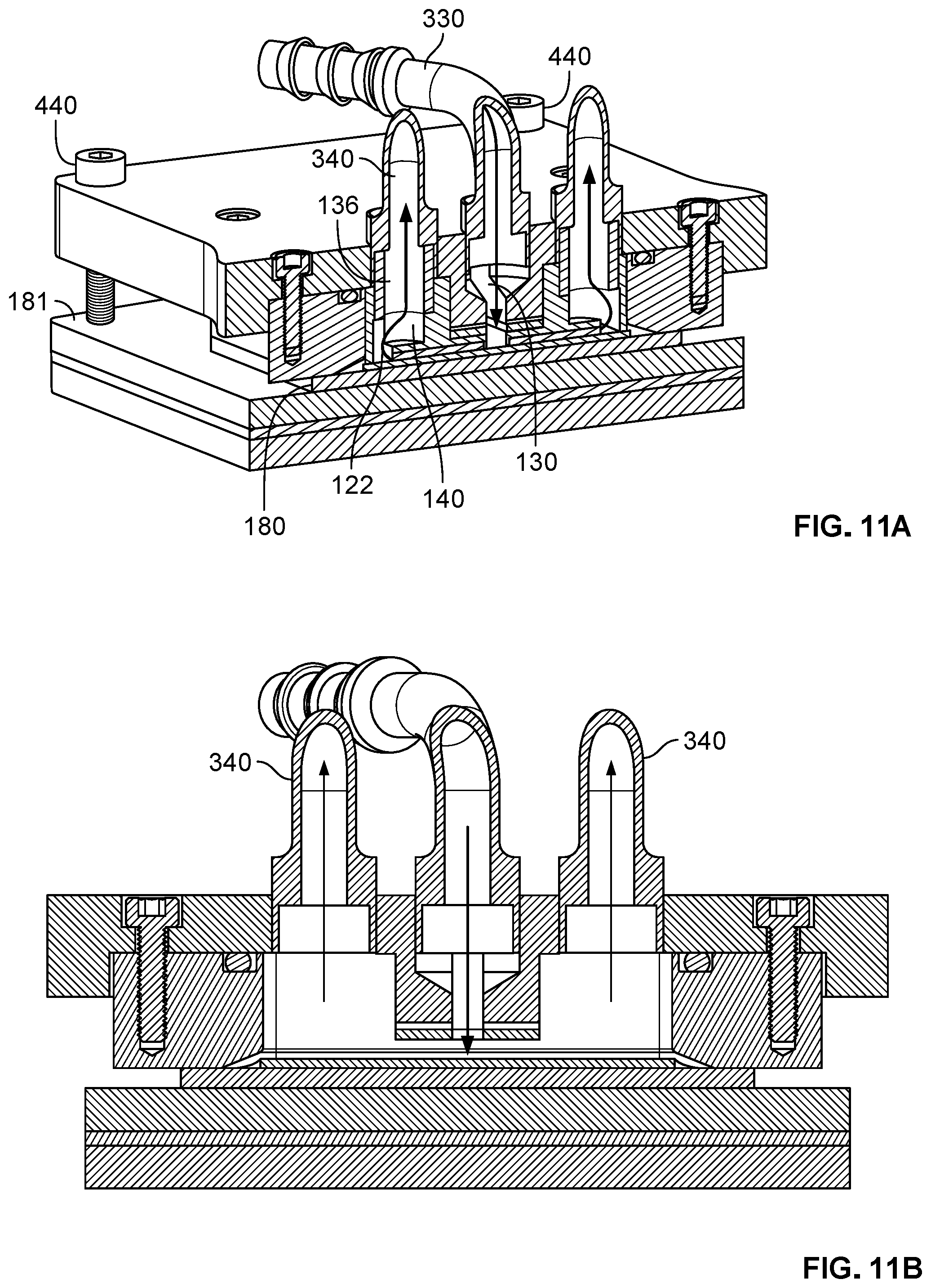 Patent US12315782 Figure 8 – Spring loaded compliant coolant distribution manifold for direct liquid cooled modules