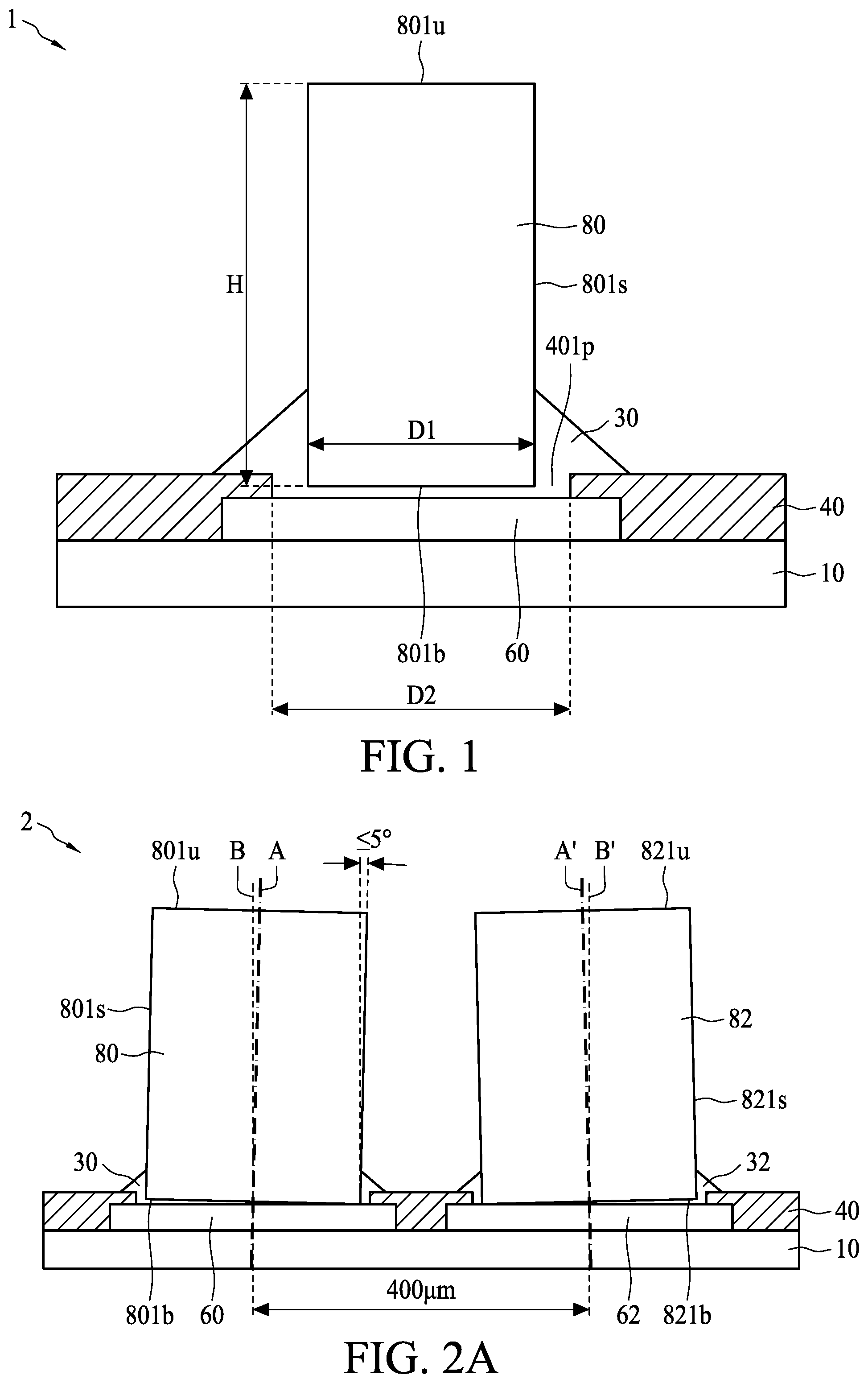 Patent US12315785 — Semiconductor device package — Figure 1