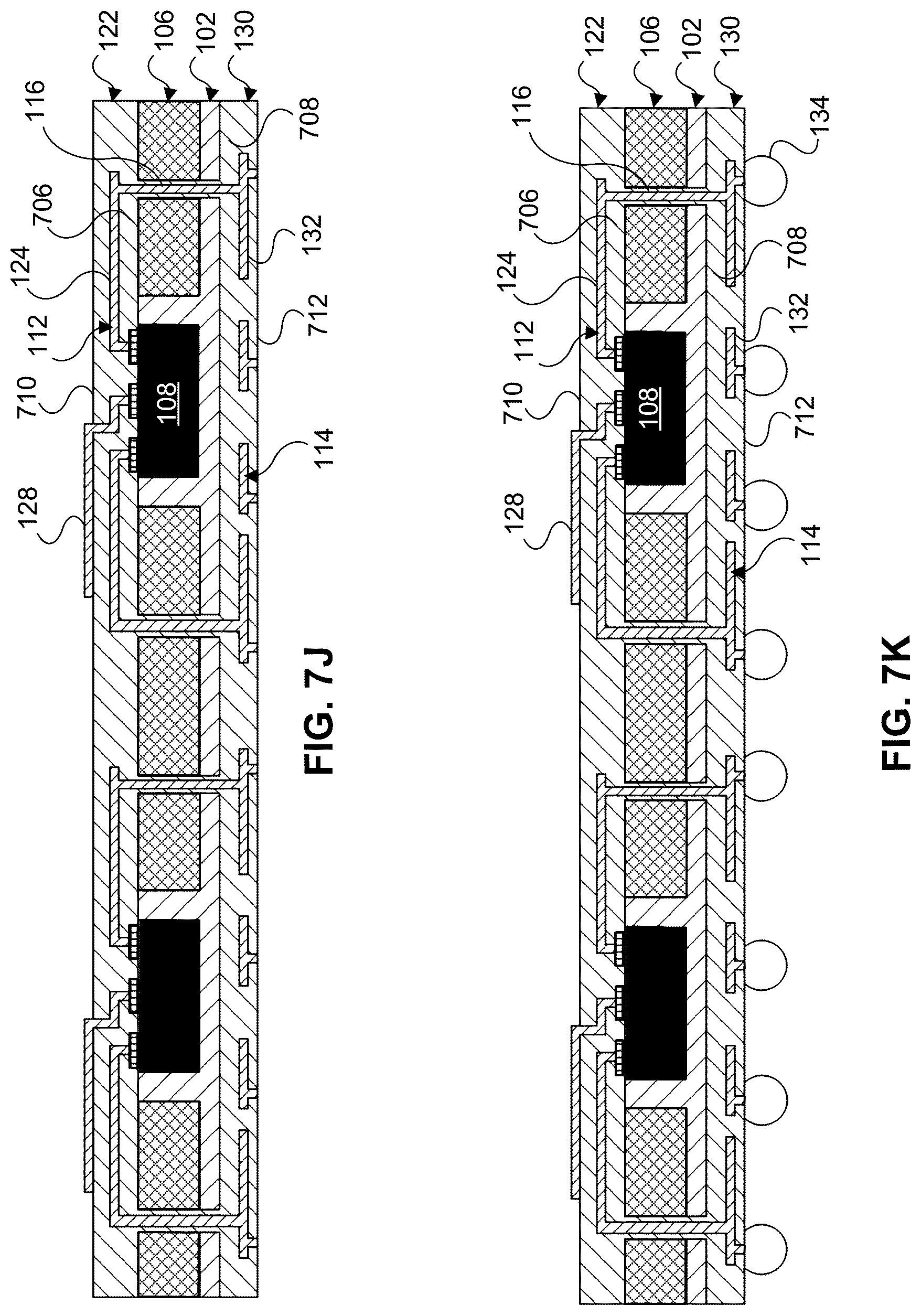 Patent US12315787 Figure 7 – Embedded semiconductor packages and methods thereof