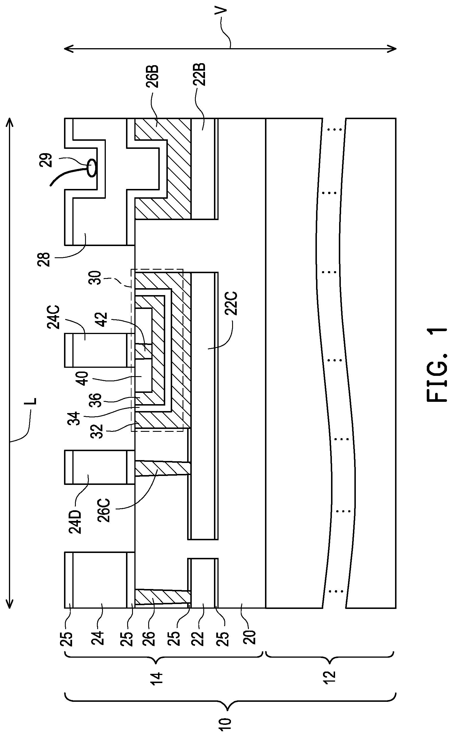 Patent US12315791 — Metal-insulator-metal capacitor within metallization structure — Figure 1