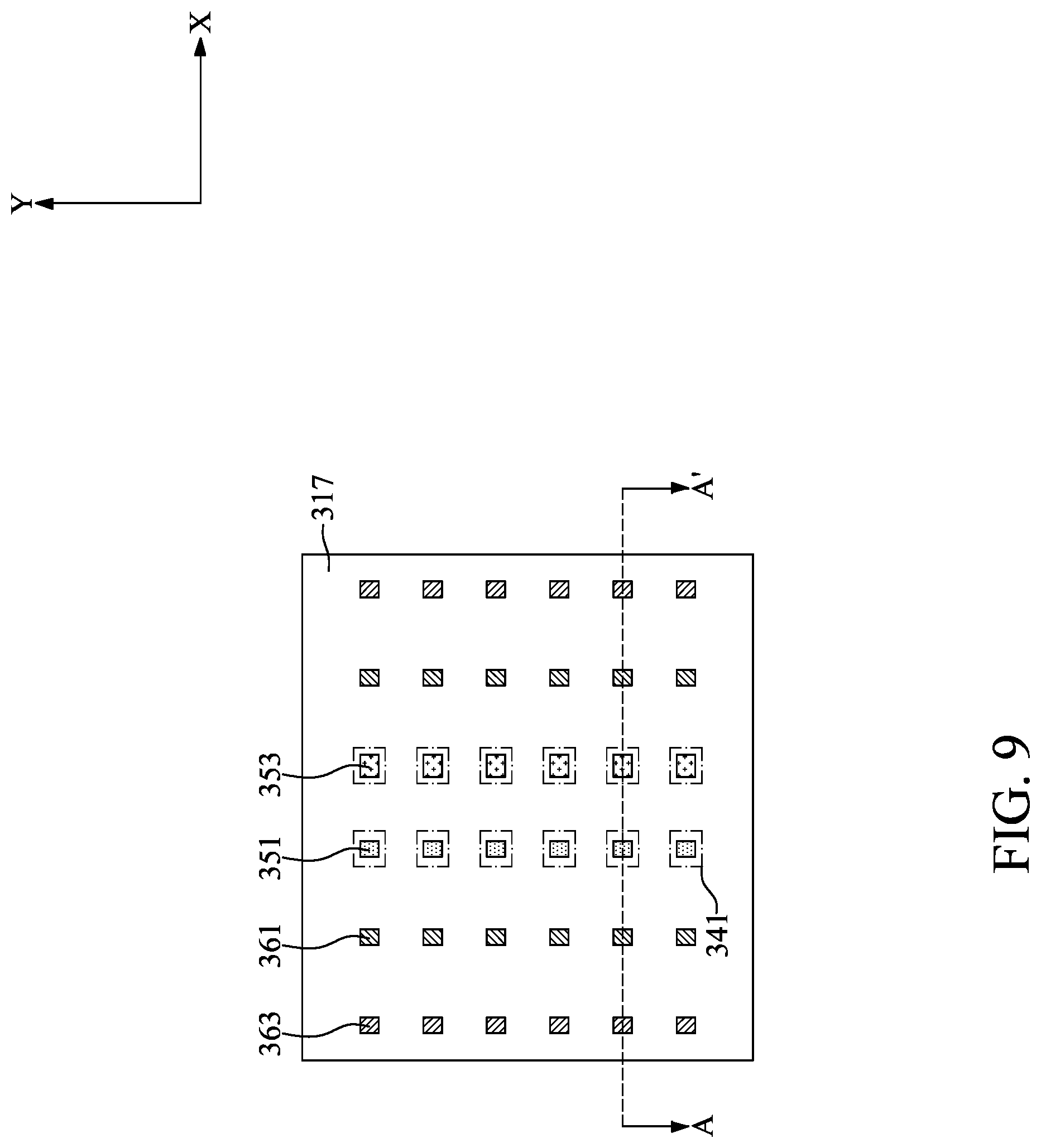 Patent US12315793 Figure 9 – Semiconductor device with redistribution plugs