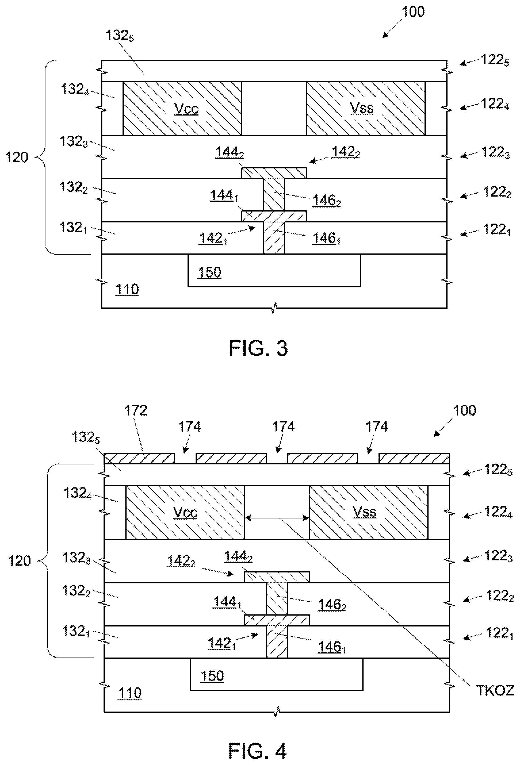 Patent US12315794 Figure 2 – Skip level vias in metallization layers for integrated circuit devices