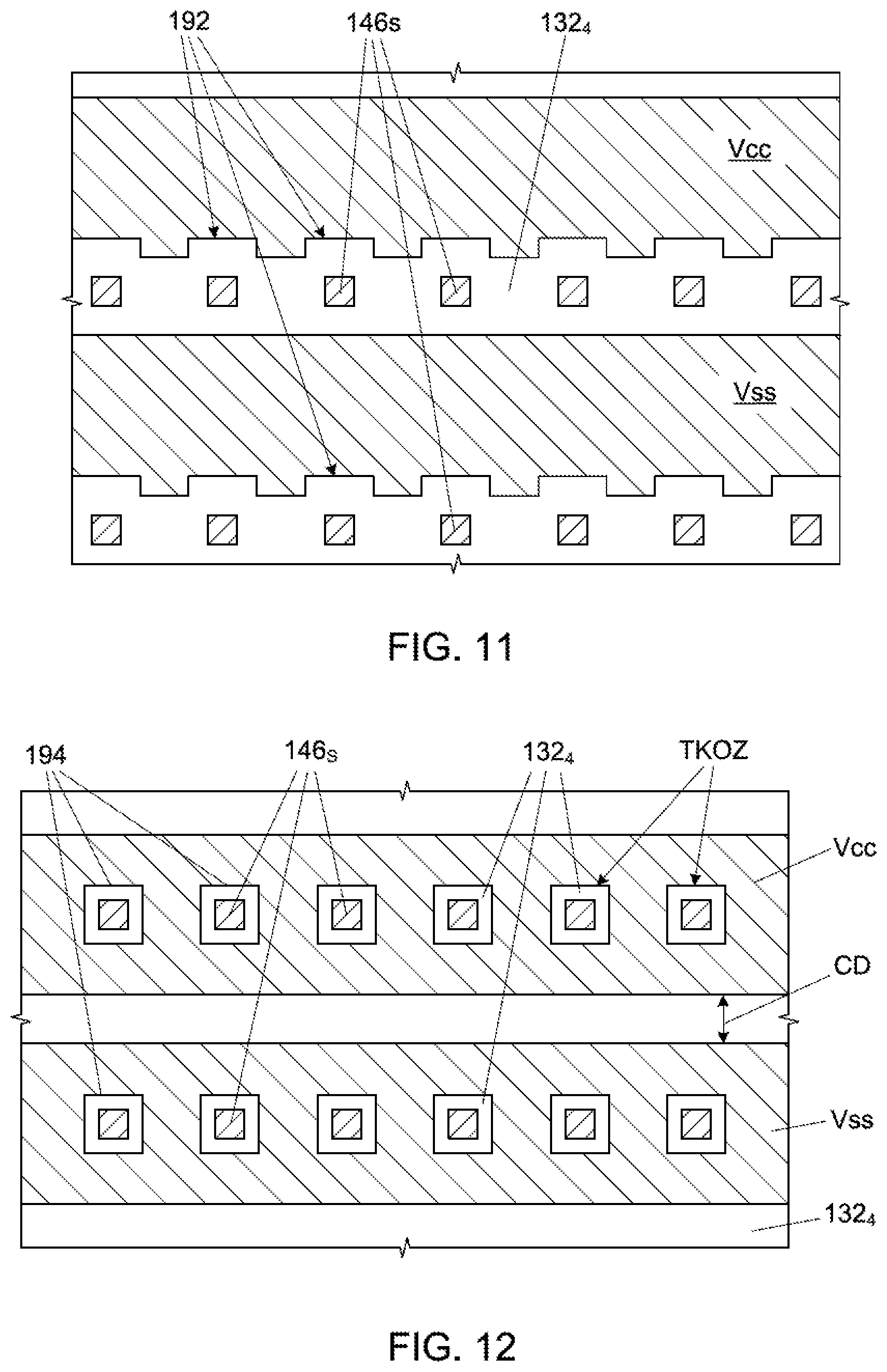 Patent US12315794 Figure 6 – Skip level vias in metallization layers for integrated circuit devices