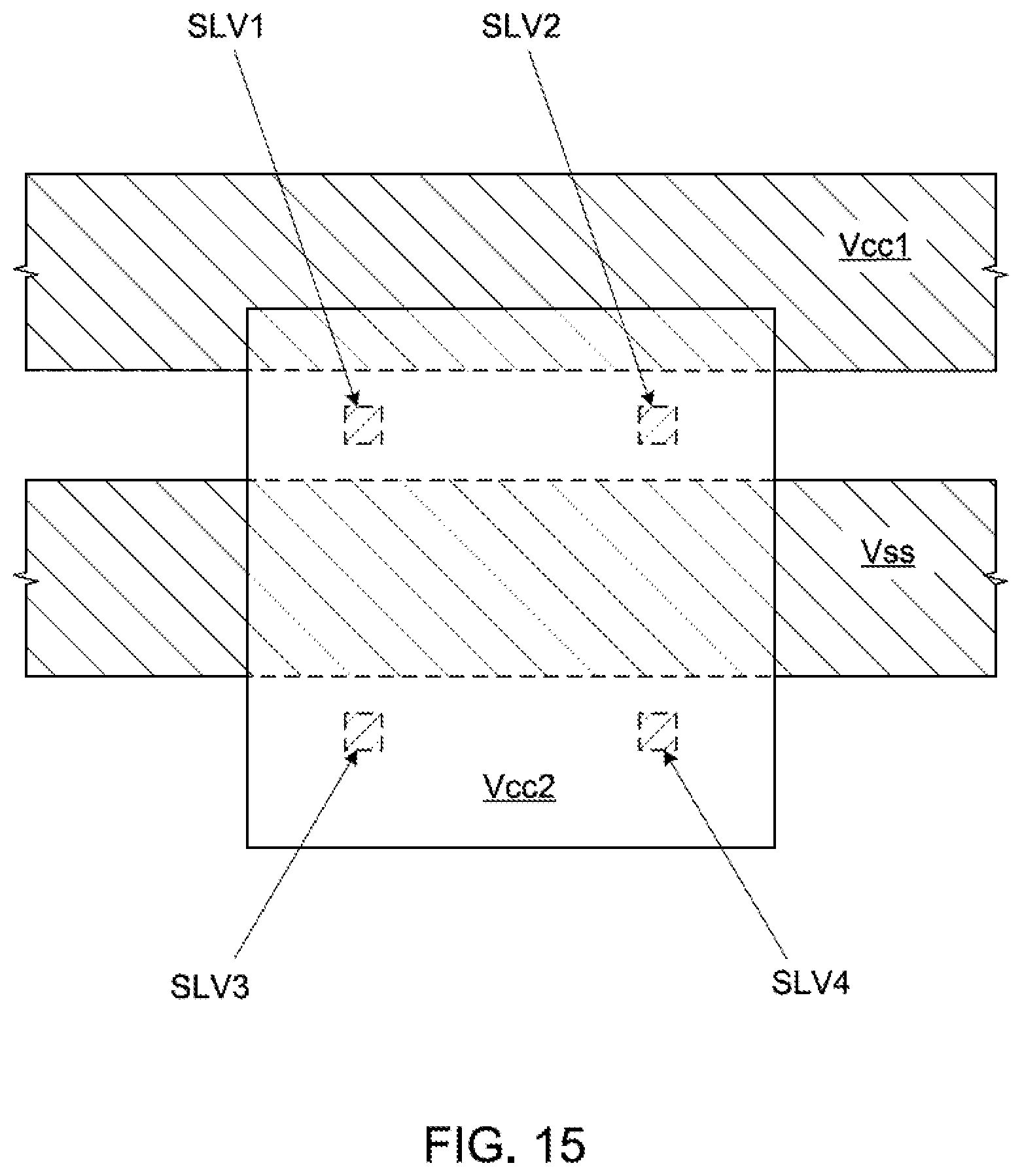 Patent US12315794 Figure 9 – Skip level vias in metallization layers for integrated circuit devices
