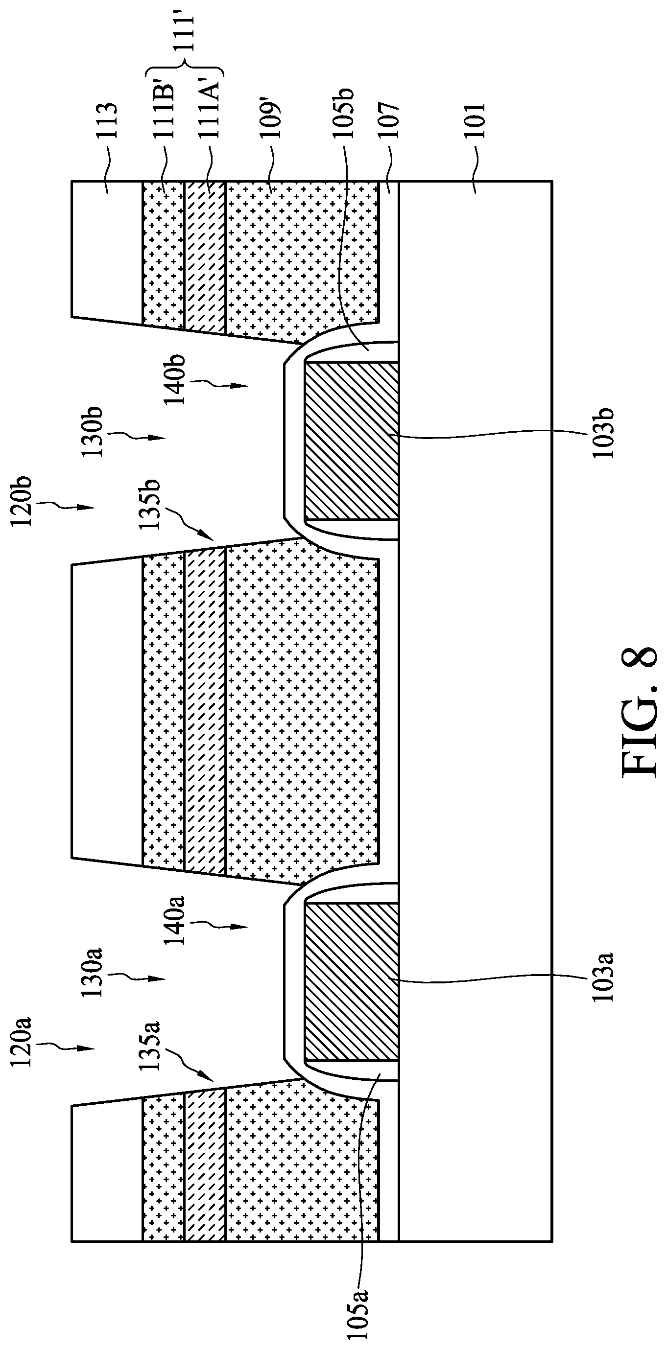 Patent US12315796 Figure 8 – Method for preparing semiconductor device with composite passivation structure