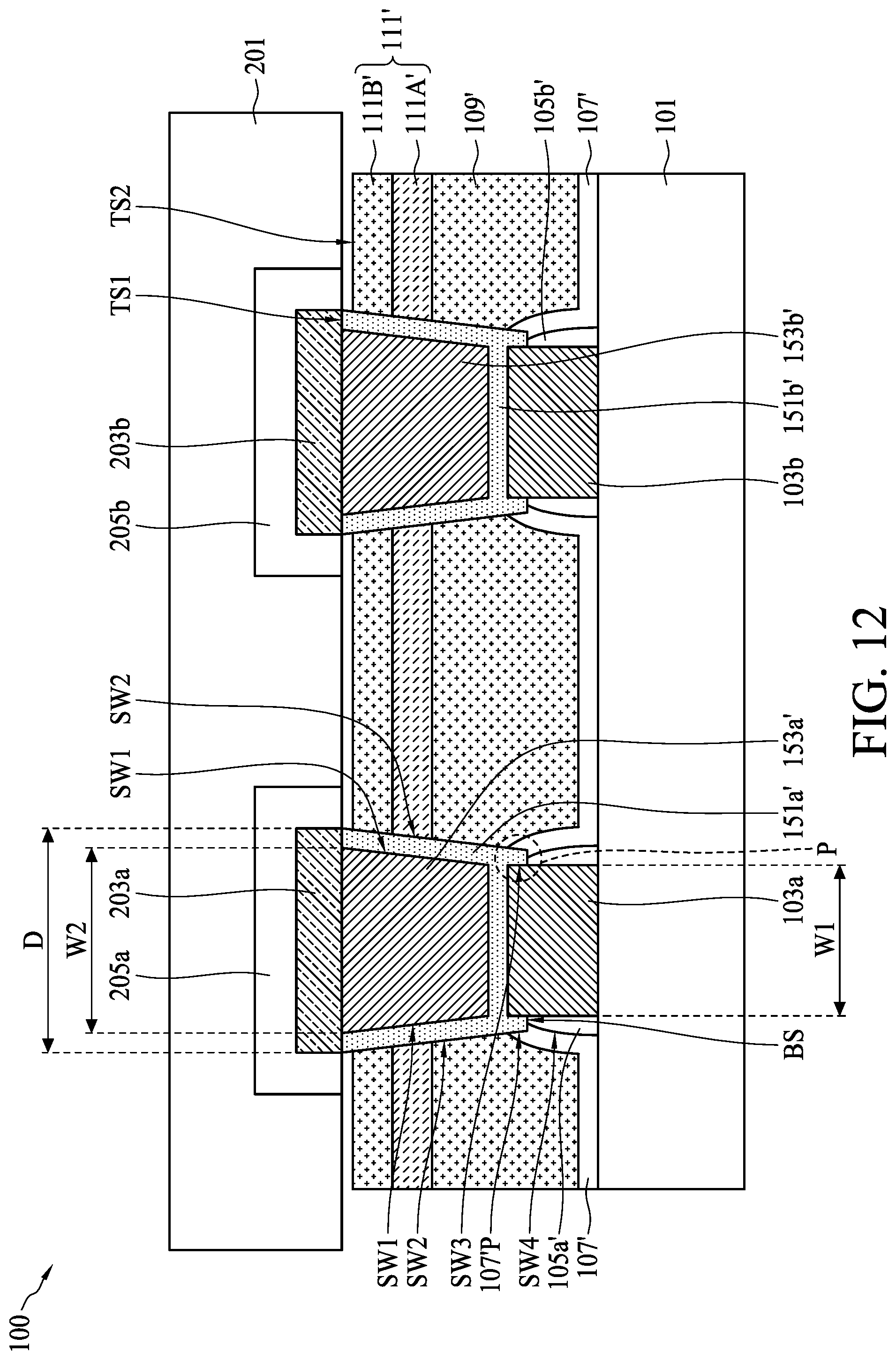 Patent US12315796 Figure 12 – Method for preparing semiconductor device with composite passivation structure