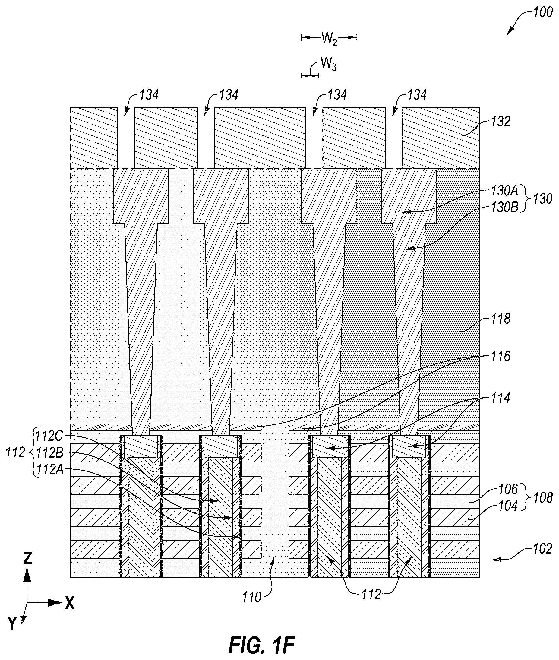 Patent US12315803 Figure 6 – Microelectronic devices, memory devices, and electronic systems