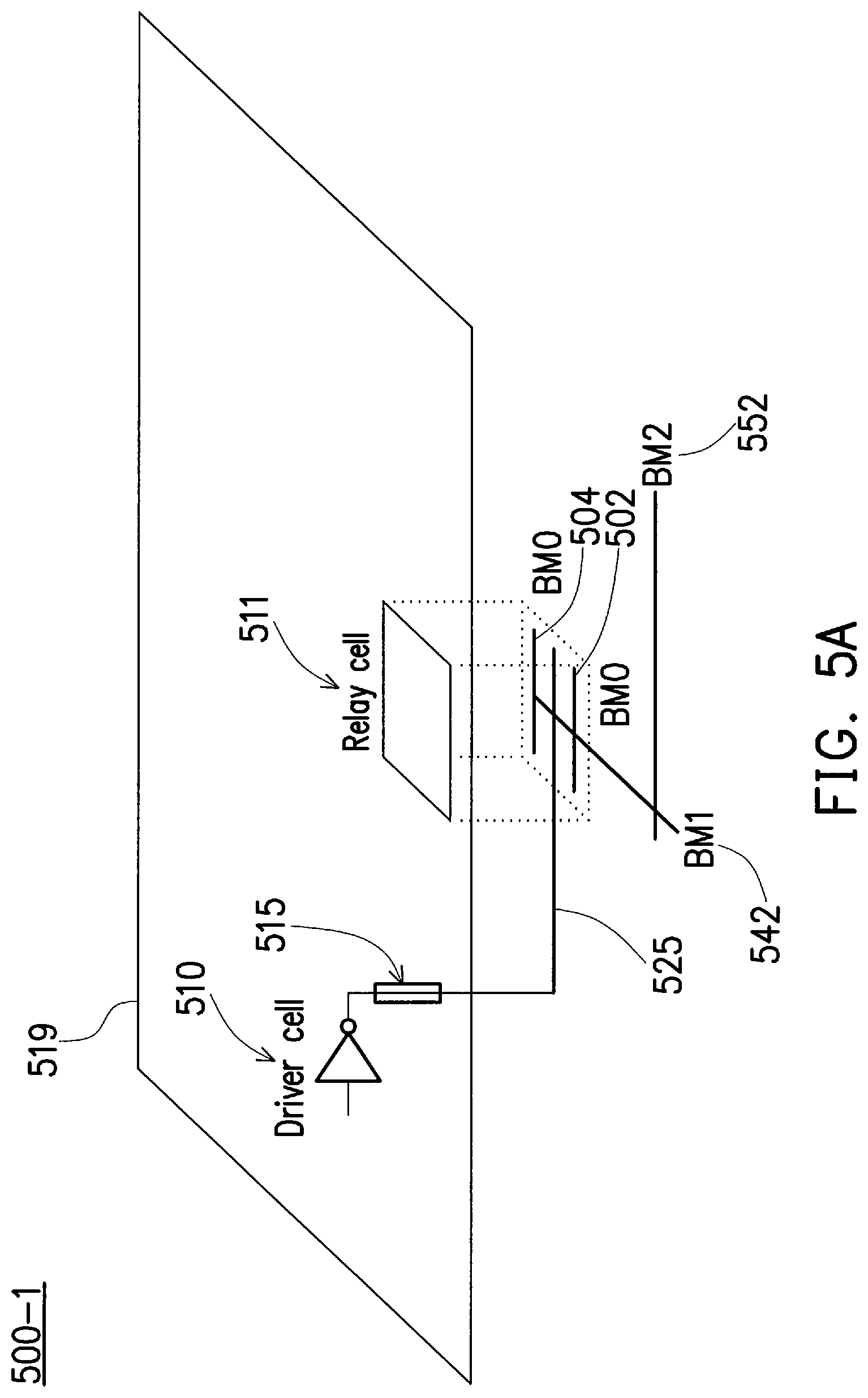 Patent US12315804 Figure 7 – Back side signal routing in a circuit with a relay cell