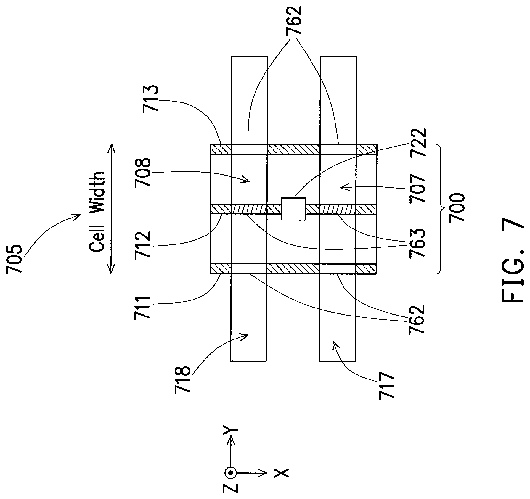 Patent US12315804 Figure 11 – Back side signal routing in a circuit with a relay cell