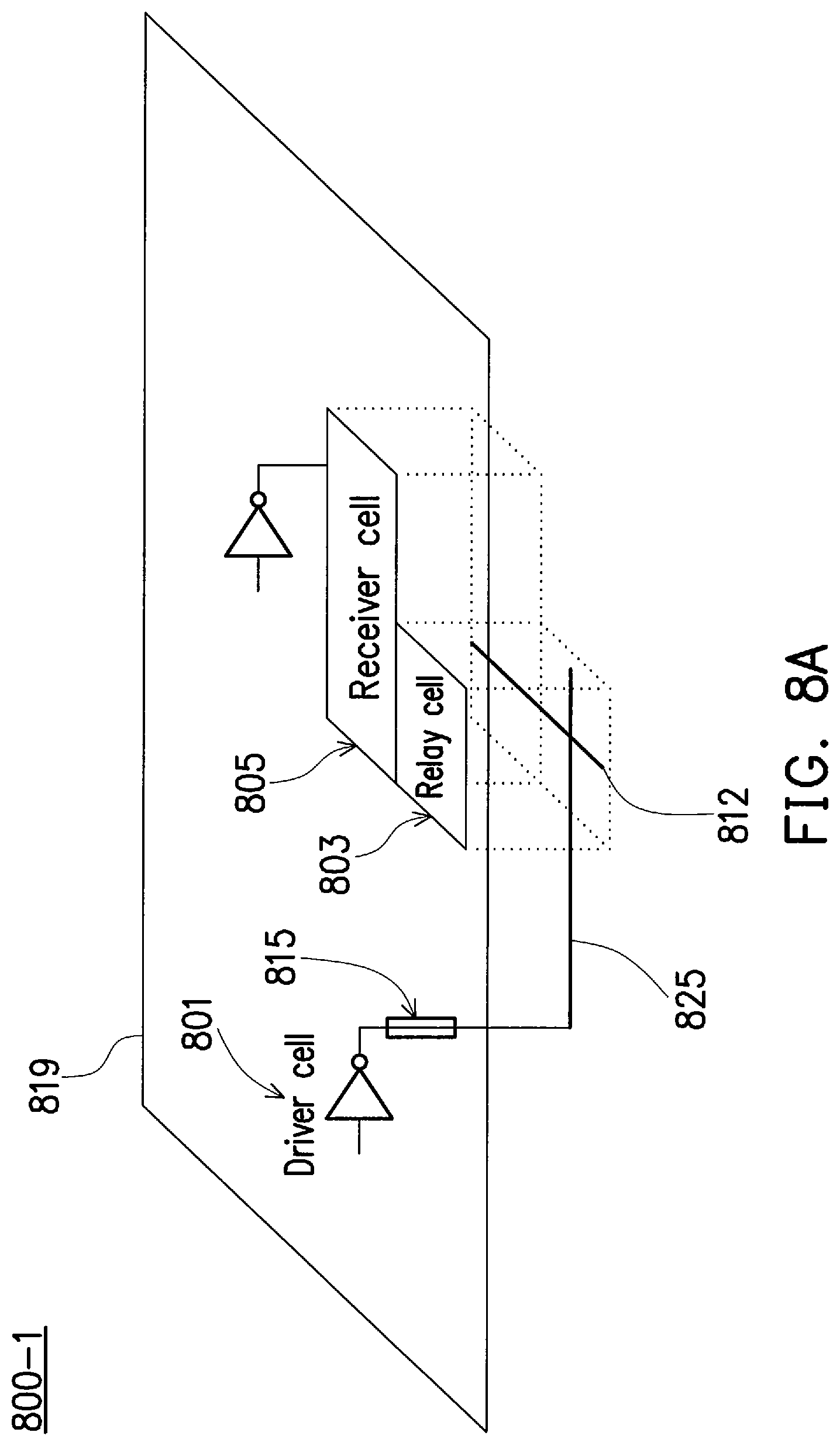 Patent US12315804 Figure 12 – Back side signal routing in a circuit with a relay cell