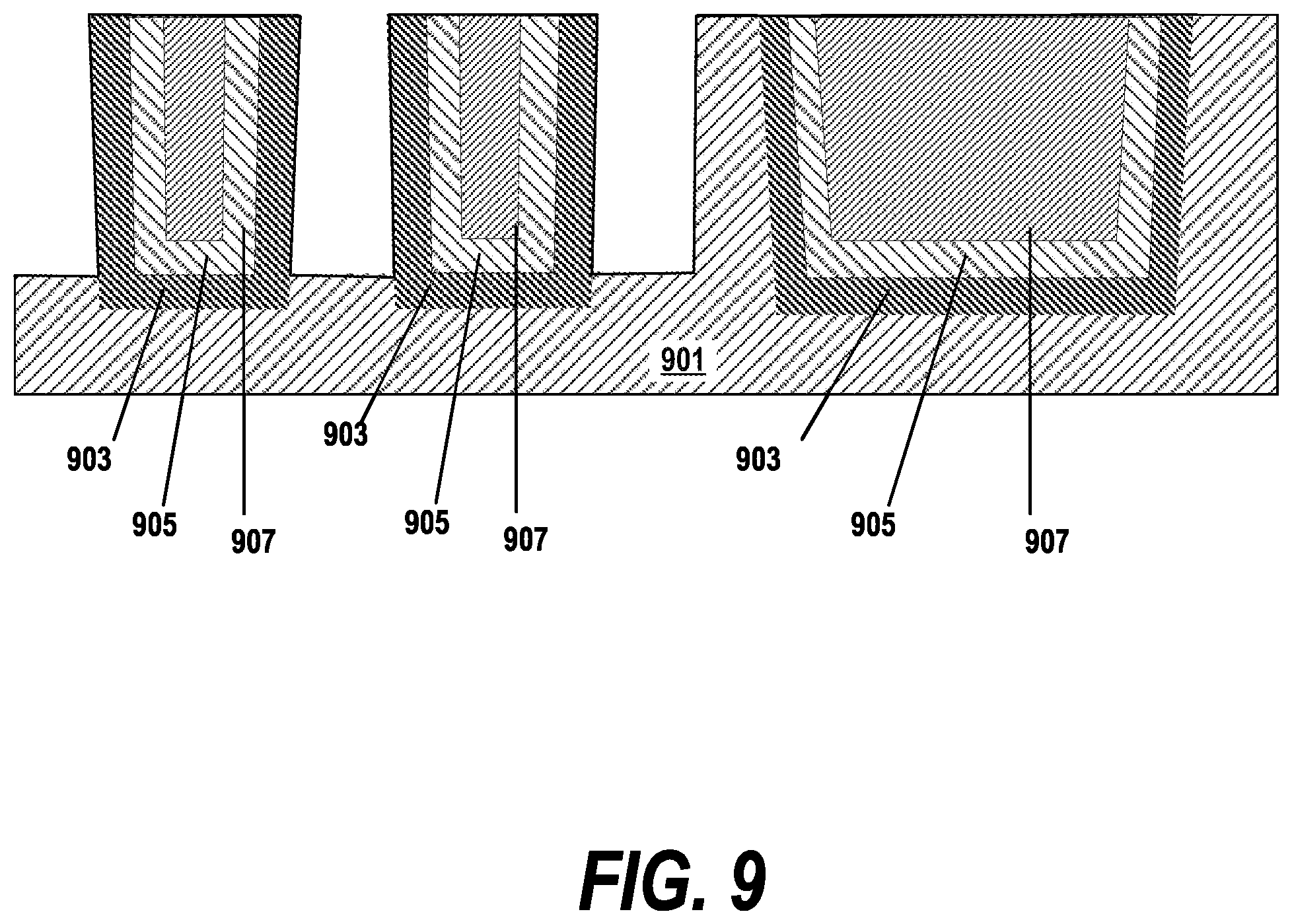 Patent US12315807 Figure 9 – Reducing copper line resistance
