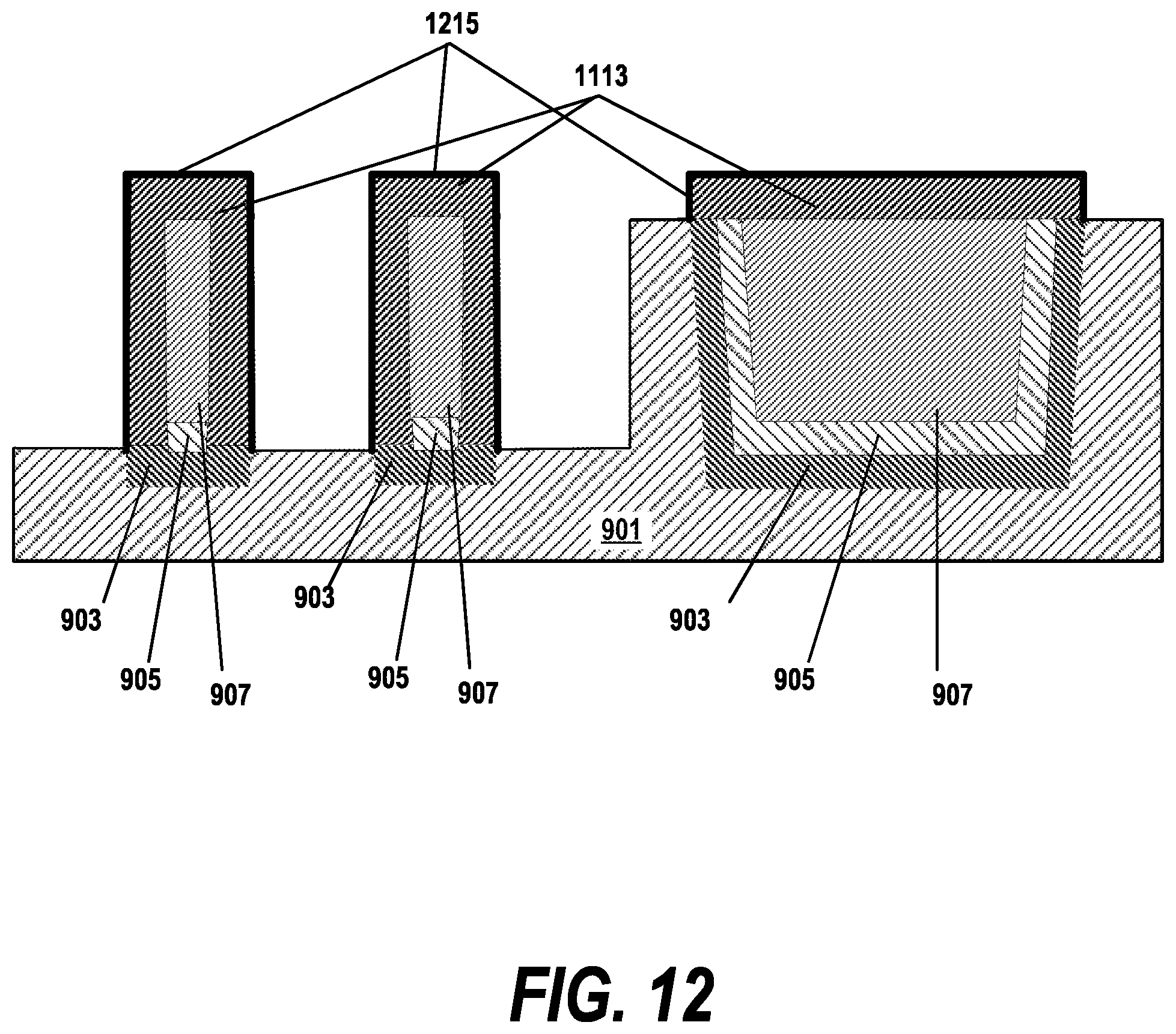 Patent US12315807 Figure 12 – Reducing copper line resistance