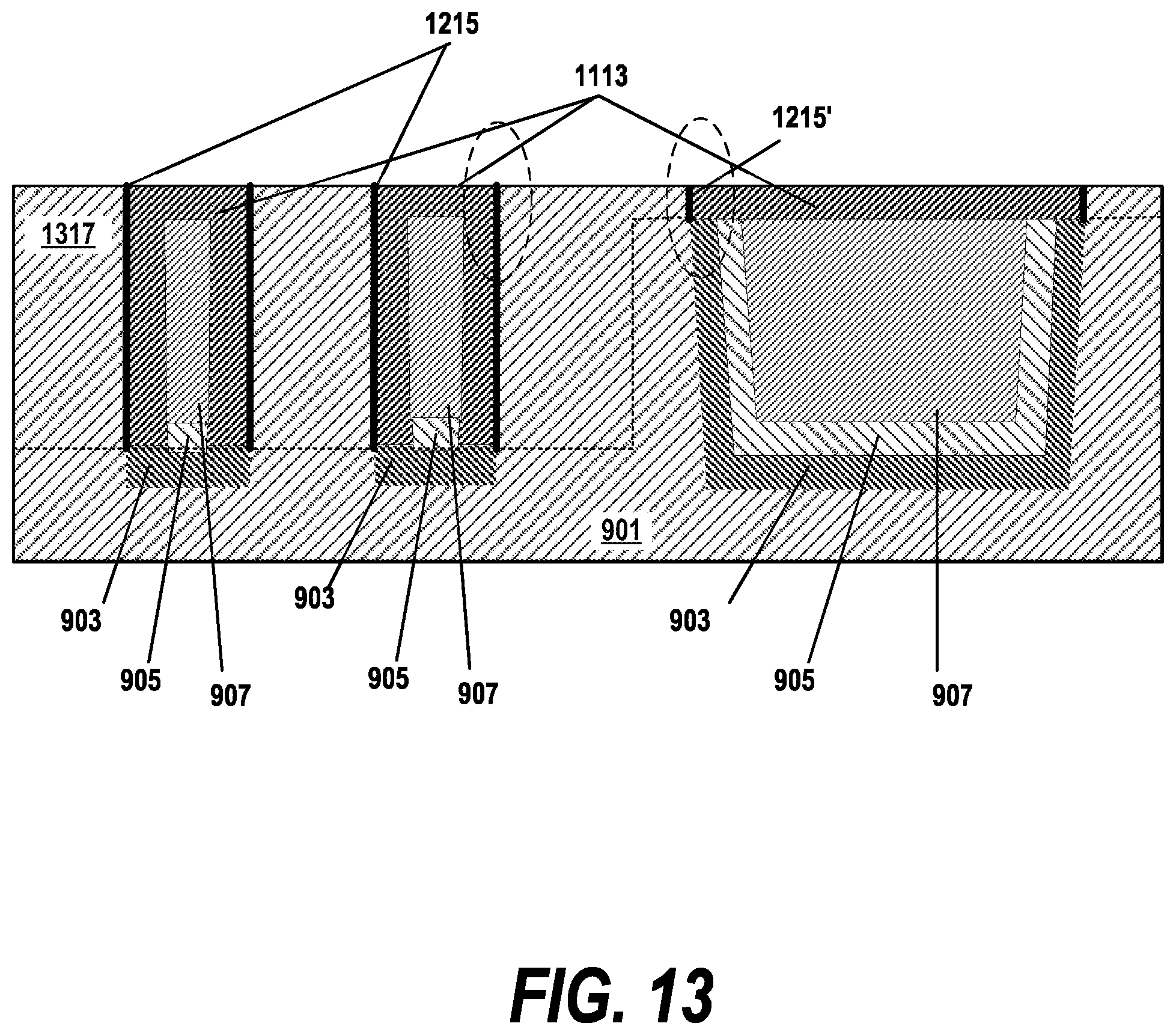 Patent US12315807 Figure 13 – Reducing copper line resistance