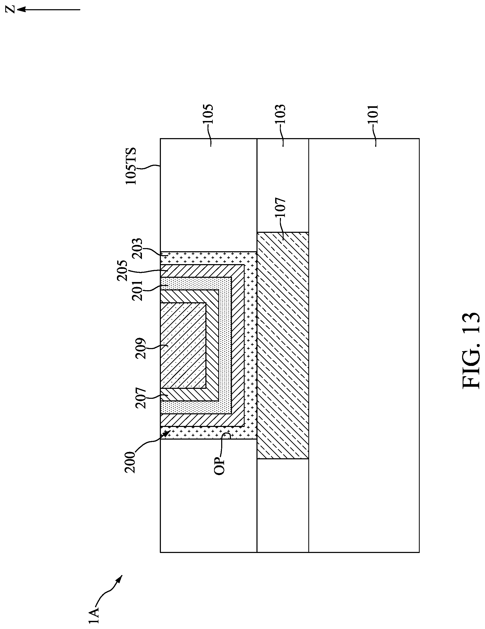 Patent US12315808 Figure 13 – Semiconductor device with liner structure