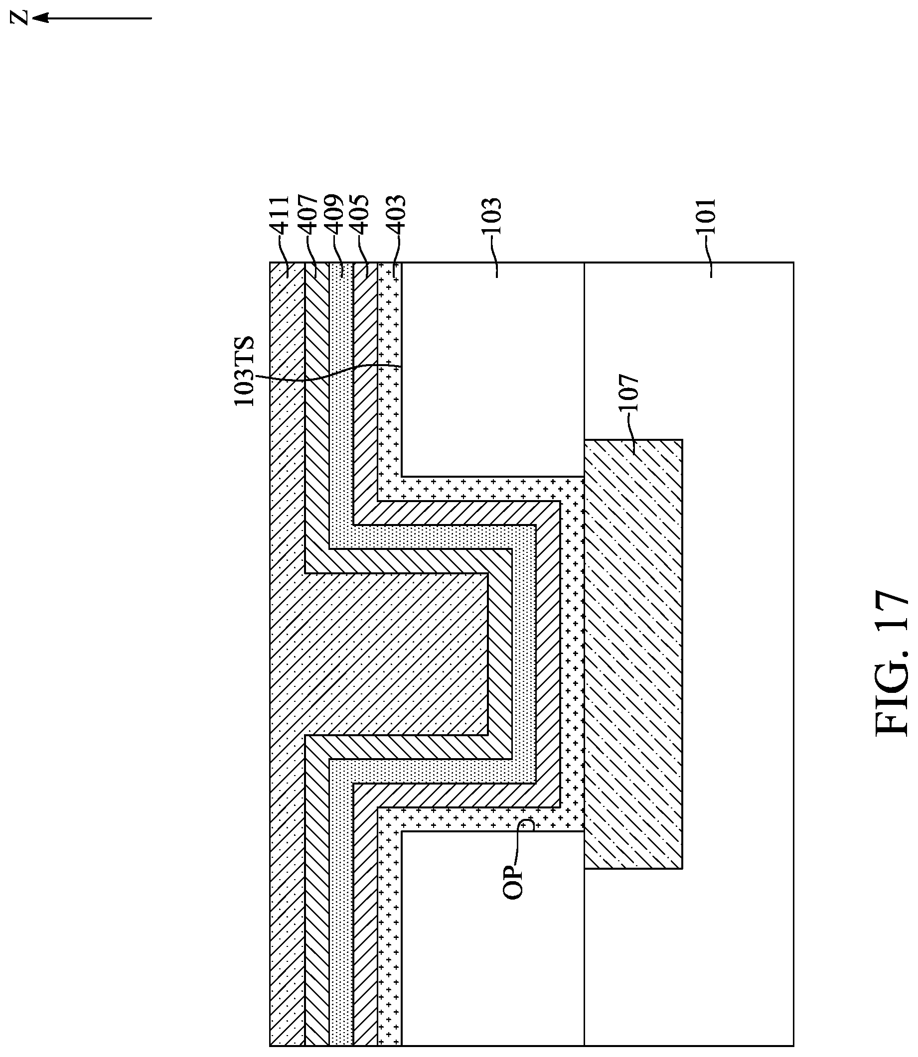 Patent US12315808 Figure 17 – Semiconductor device with liner structure